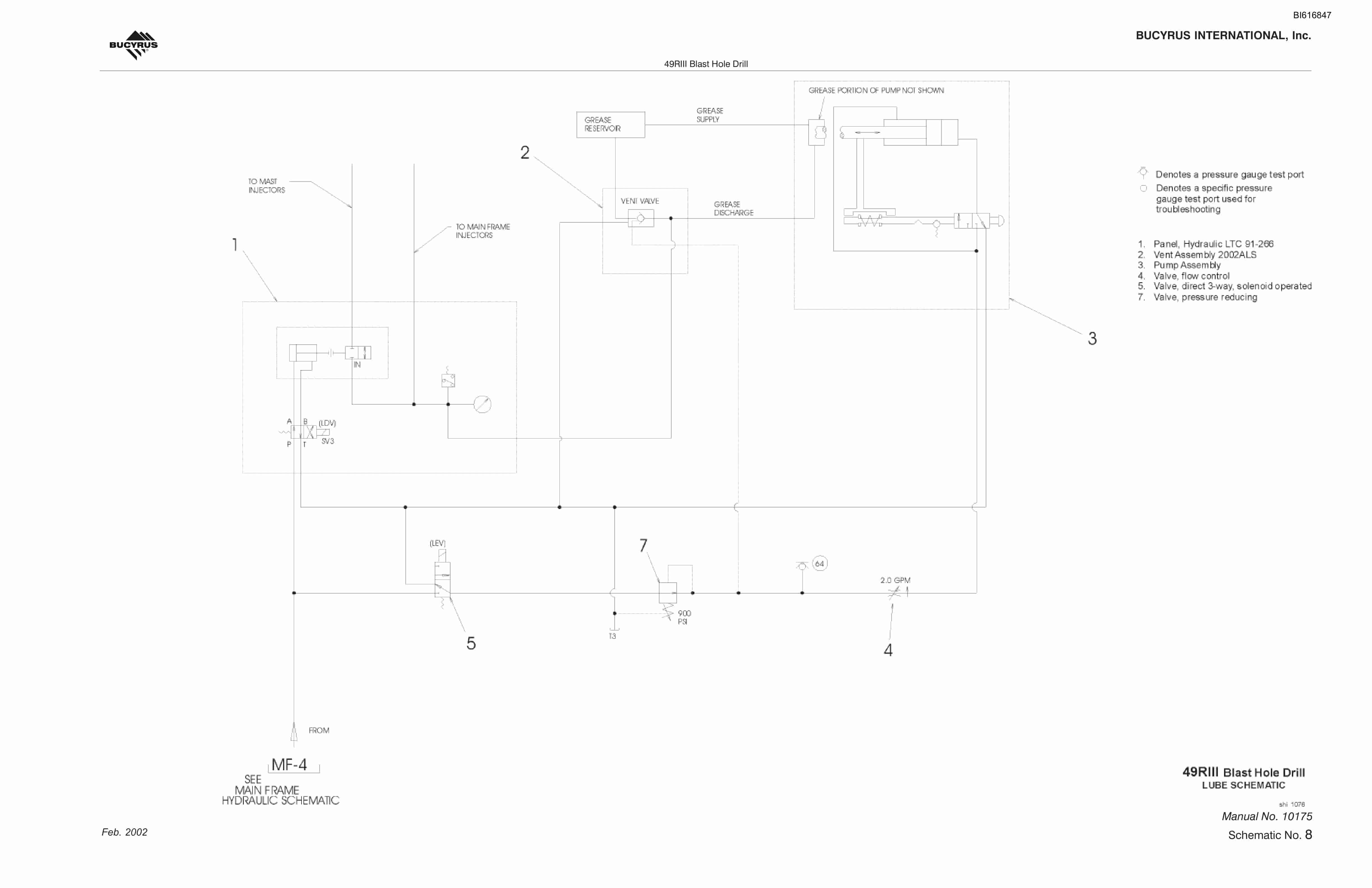 Bucyrus 49RIII Blast Hole Drill Maintenance And Operation Manual BI616847-5