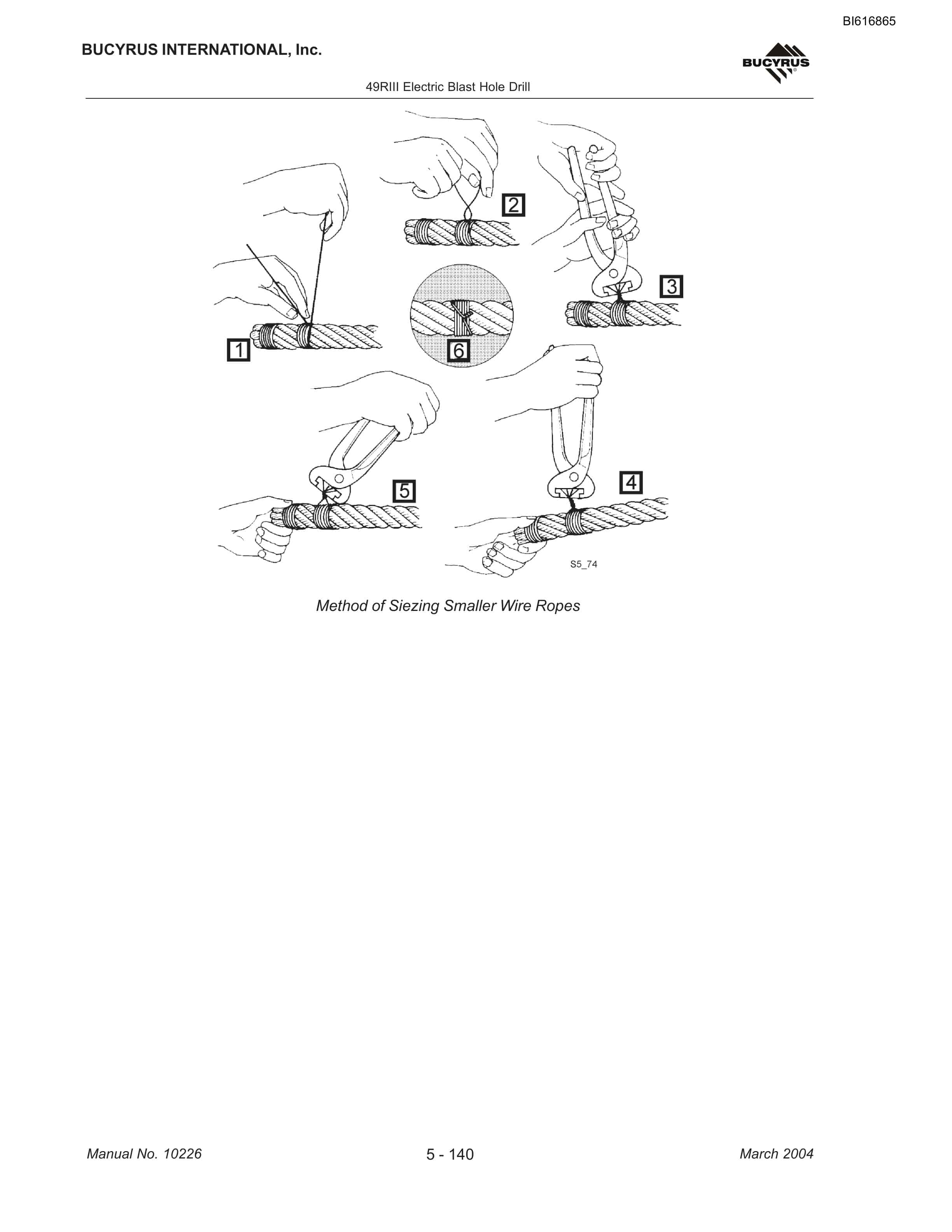 Bucyrus 49RIII Blast Hole Drill Maintenance And Operation Manual BI616865-5