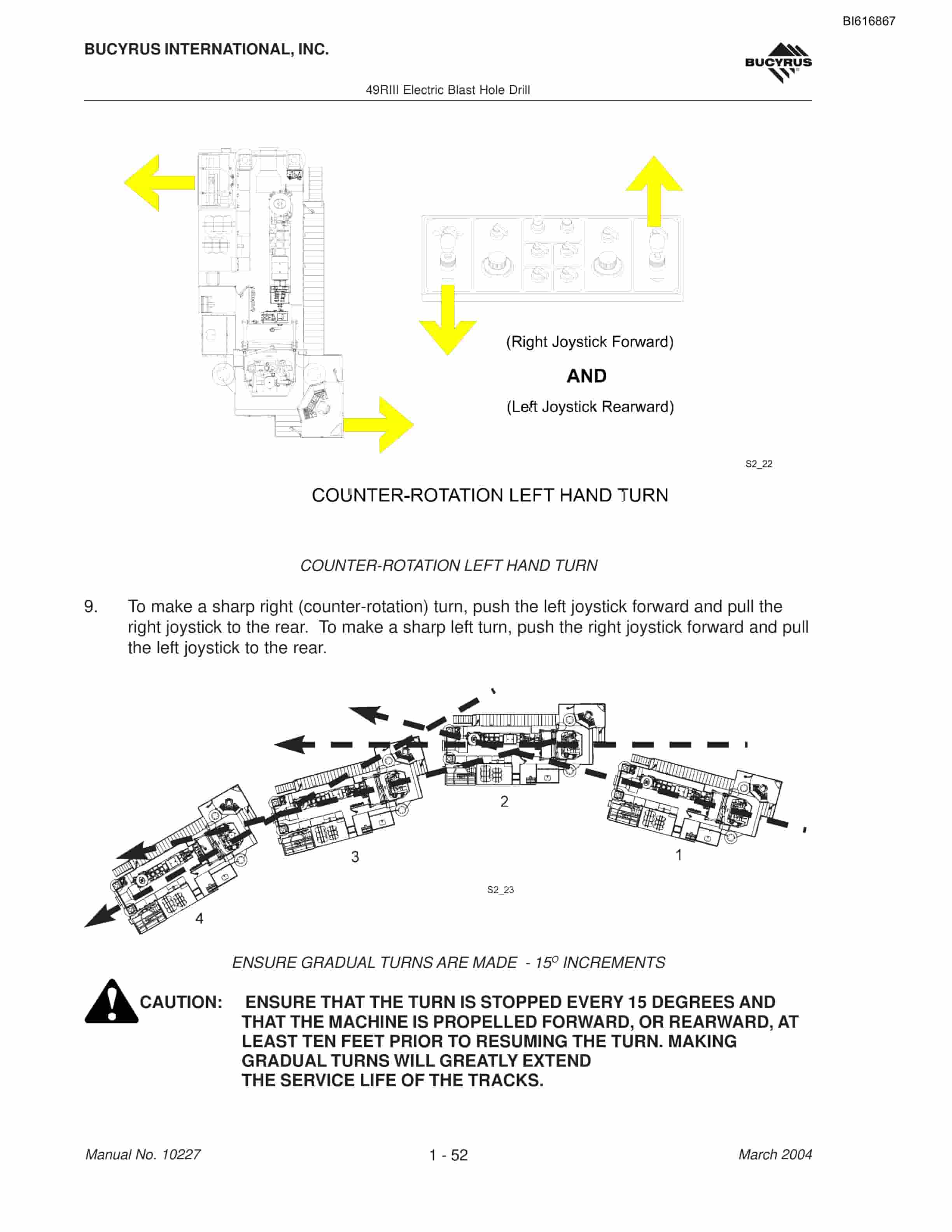 Bucyrus 49RIII Blast Hole Drill Operators Manual BI616867-2