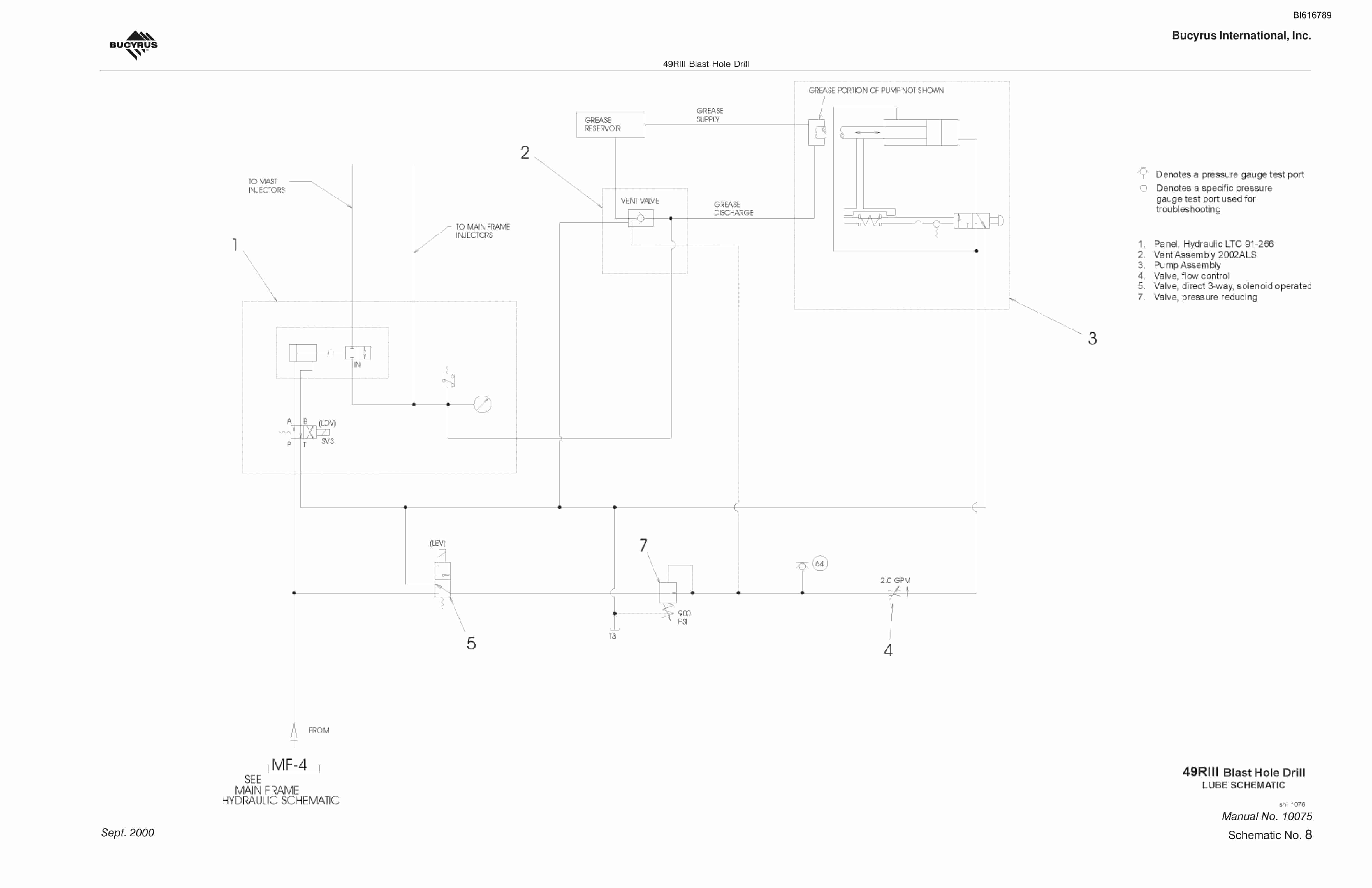 Bucyrus 49RIII Blast Hole Drill Technical Manual BI616789-5