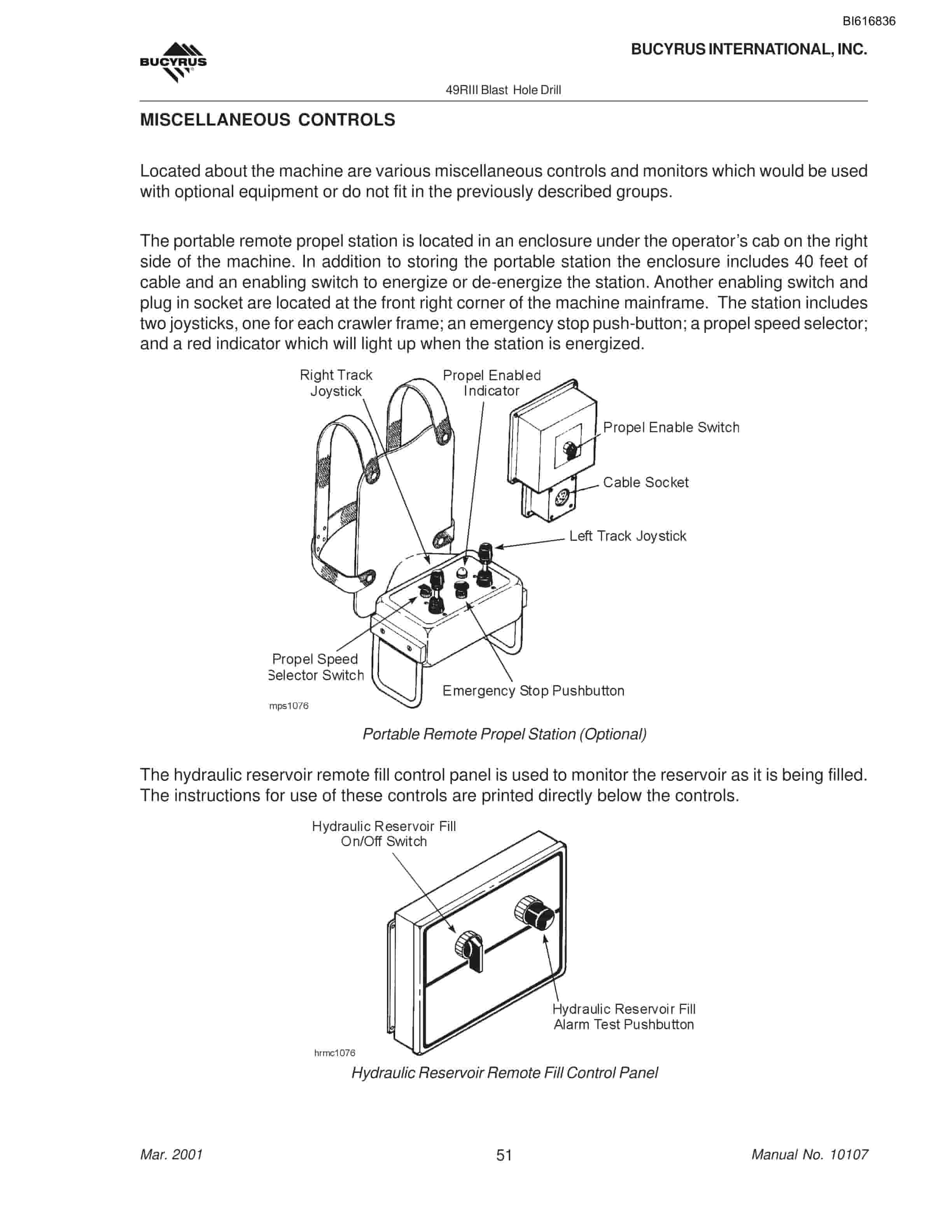 Bucyrus 49RIII Blast Hole Drill Technical Manual BI616836-2