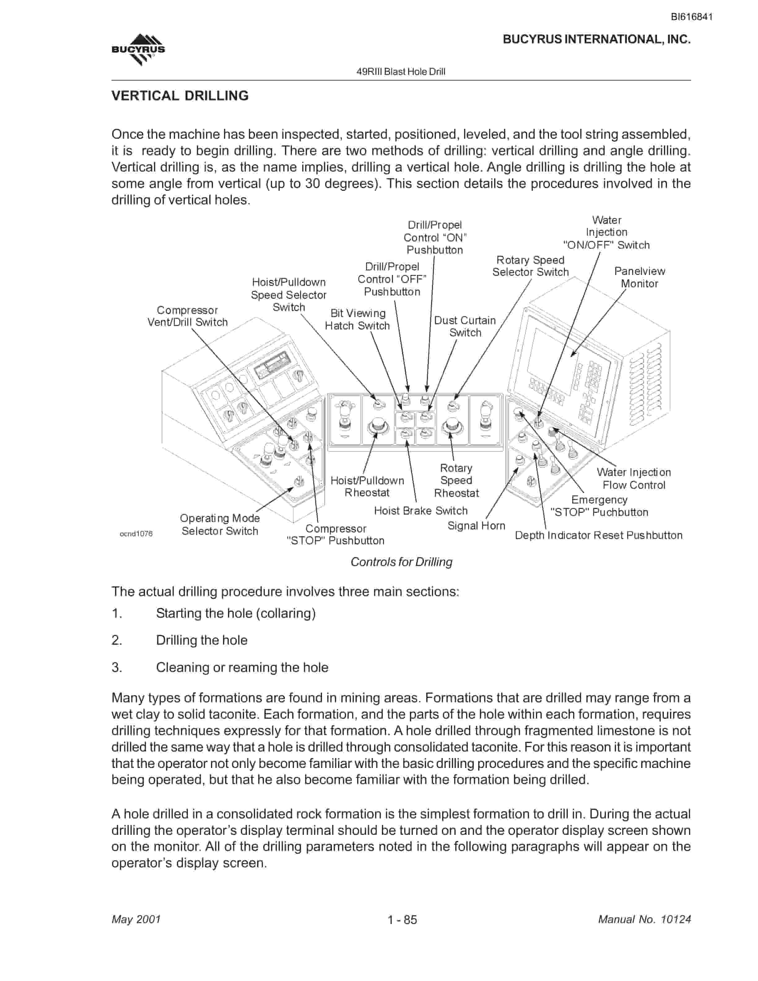 Bucyrus 49RIII Blast Hole Drill Technical Manual BI616841-5