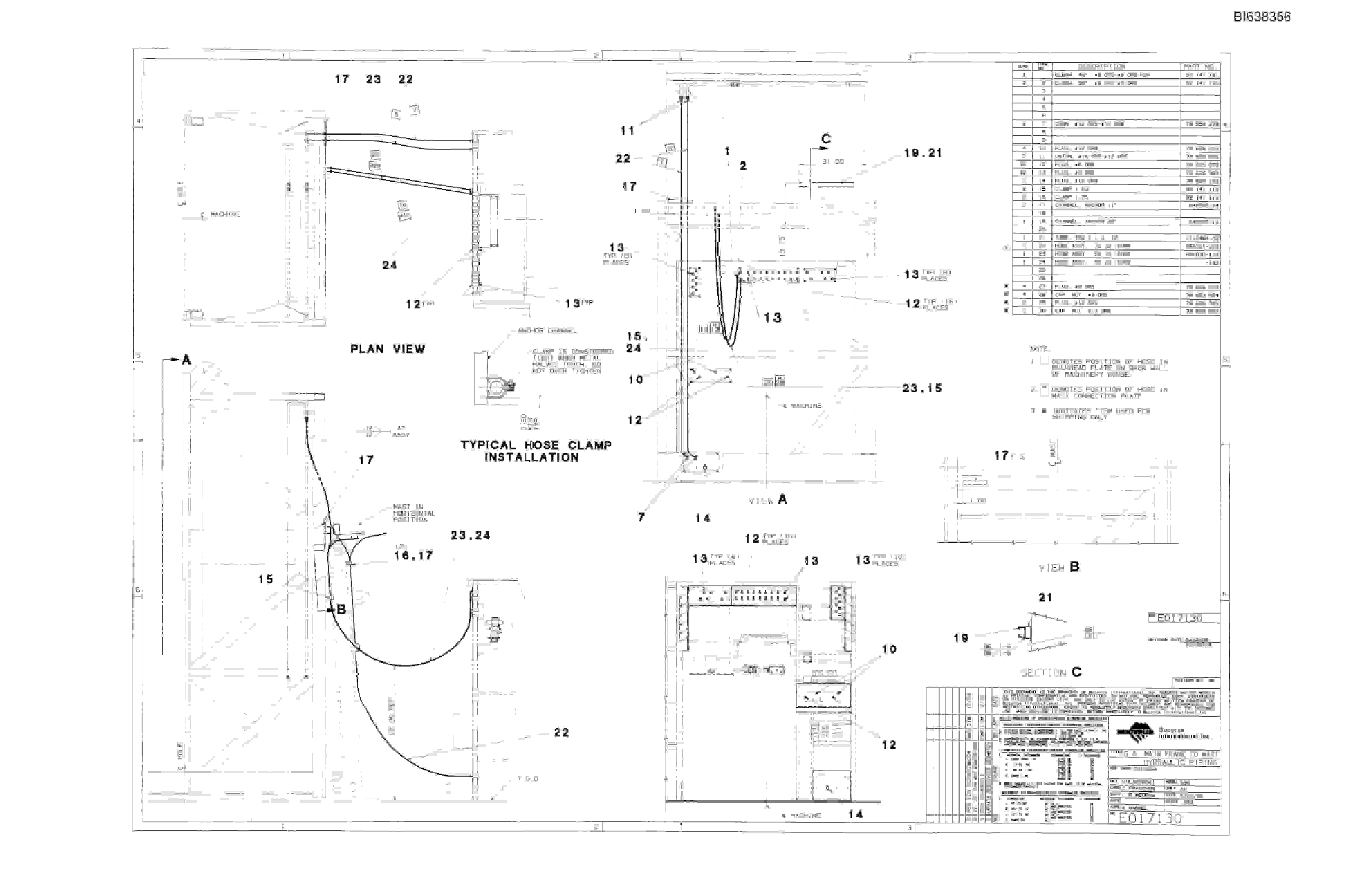 Bucyrus 59HR GA Drawings Electrical Schematic BI638356-5
