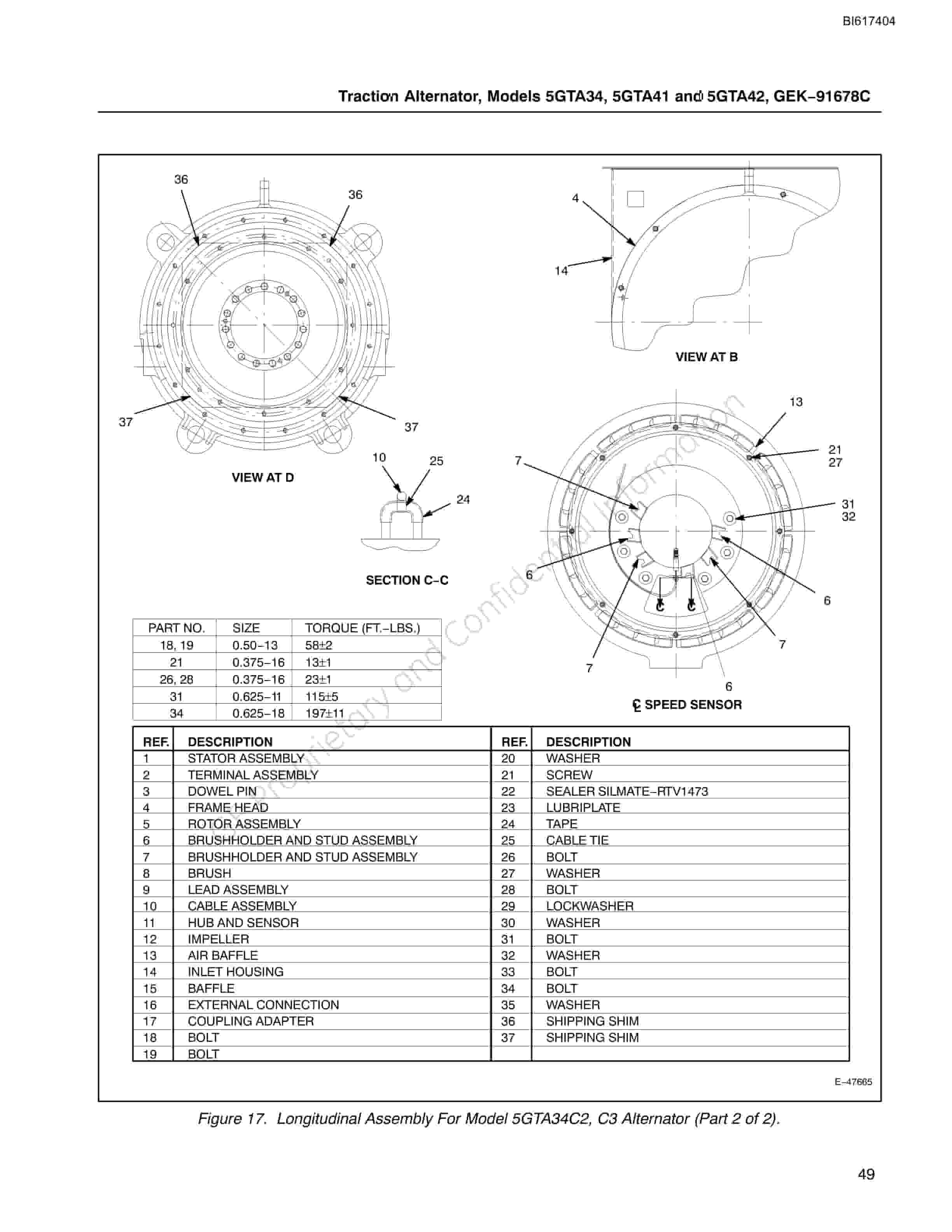 Bucyrus 5GTA34, 5GTA41, 5GTA42 Technical Manual BI617404-2