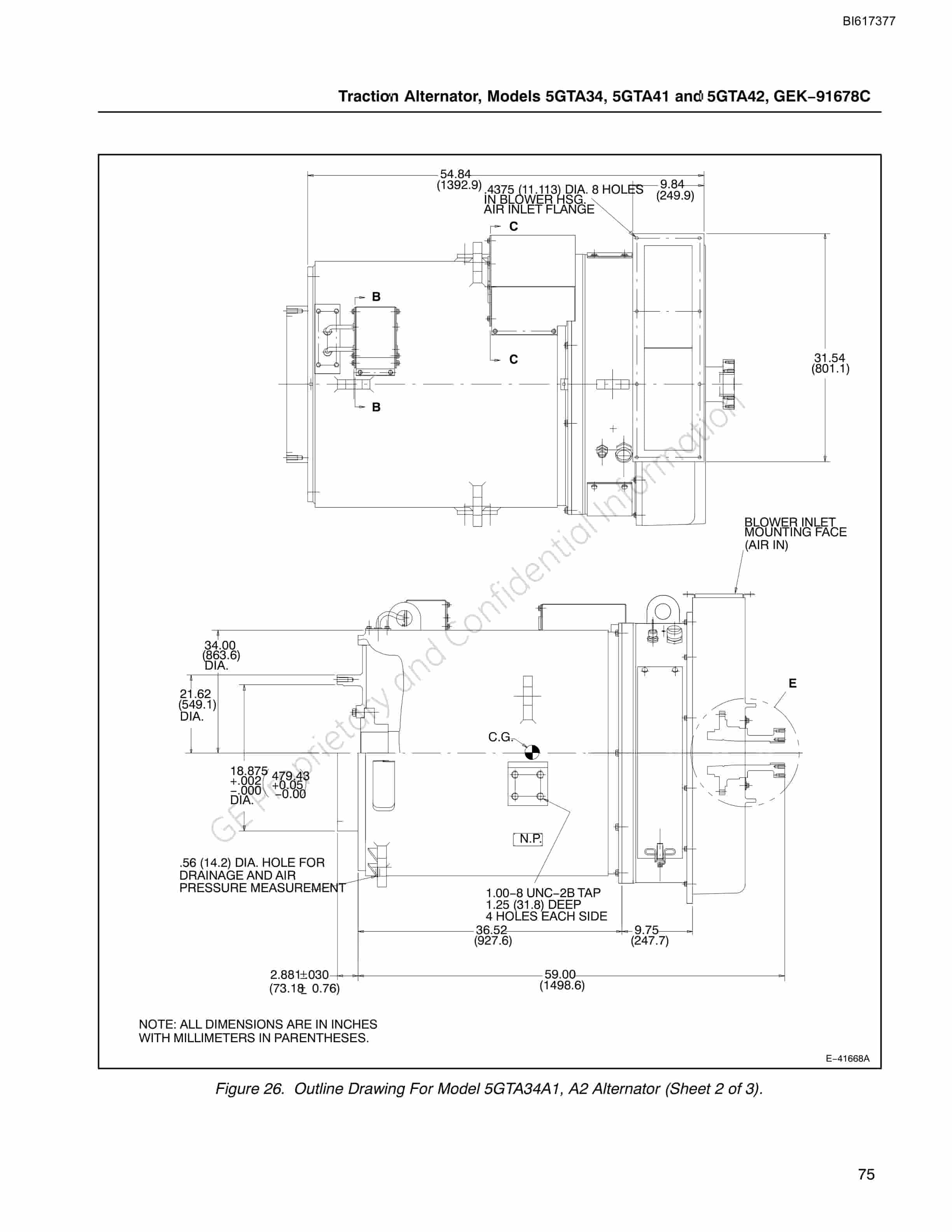 Bucyrus 5GTA34, 5GTA41, 5GTA42 Traction Alternator Technical Manual BI617377-4