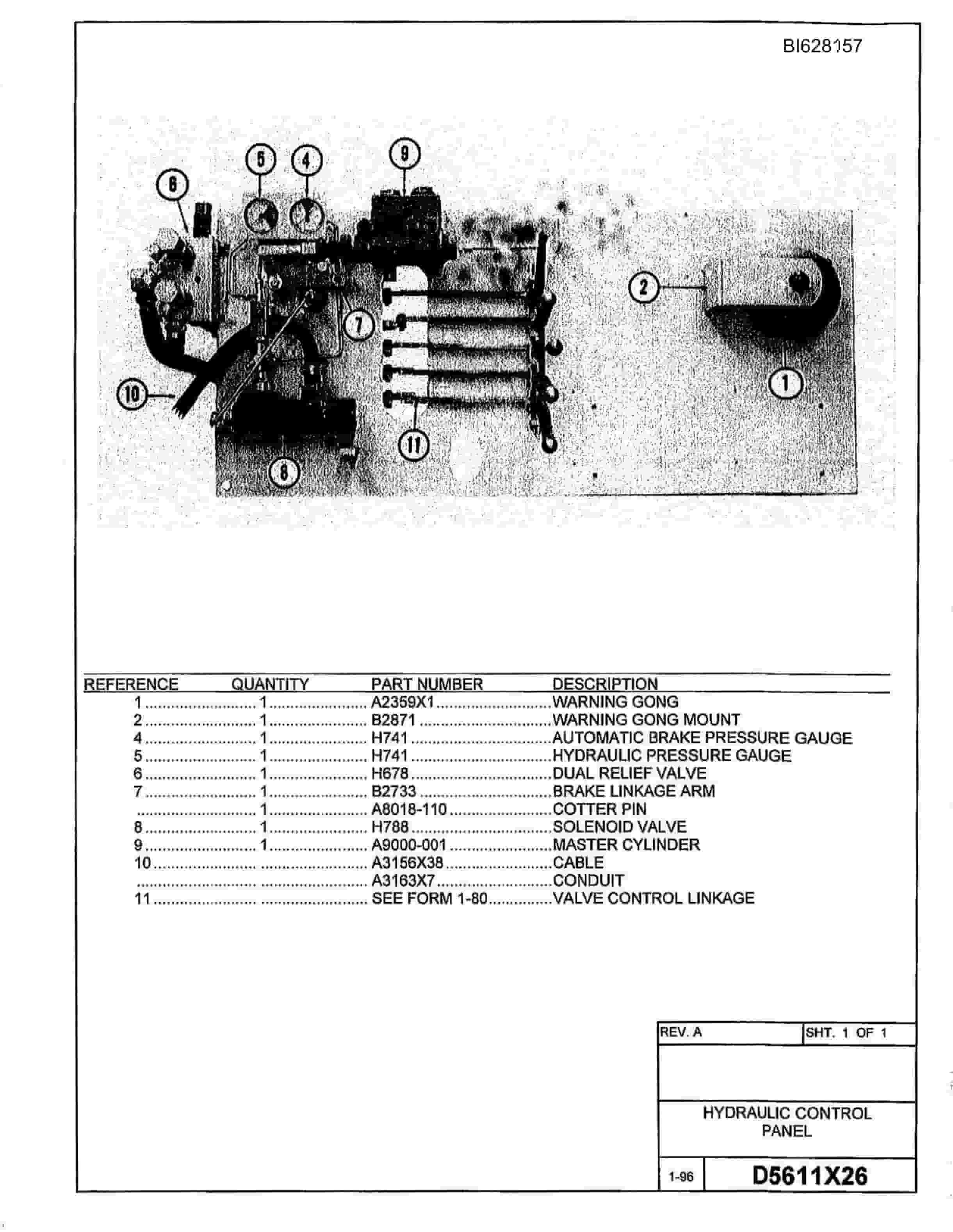 Bucyrus 601 Parts Catalog BI628157-5