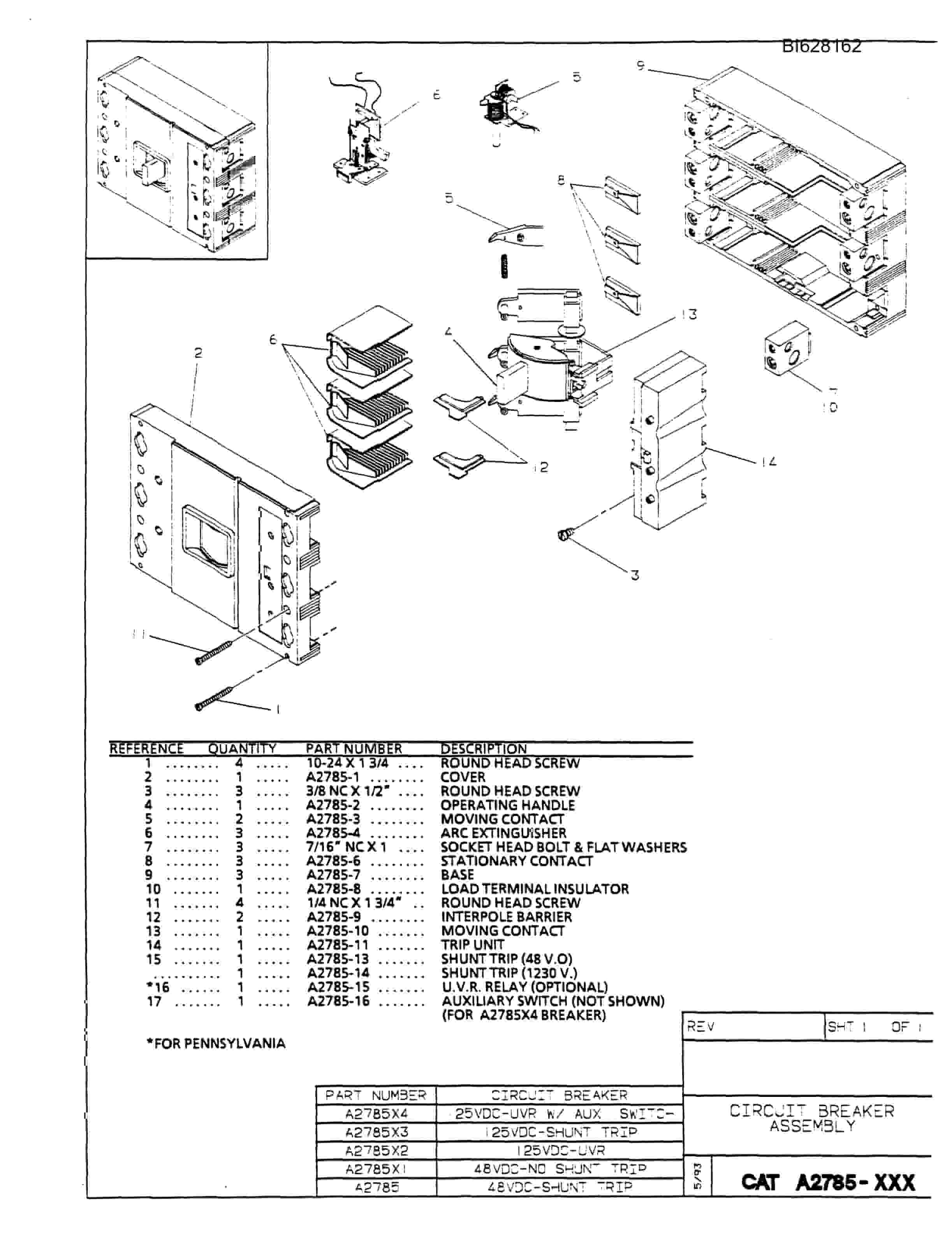 Bucyrus 602 Parts Catalog BI628162-3