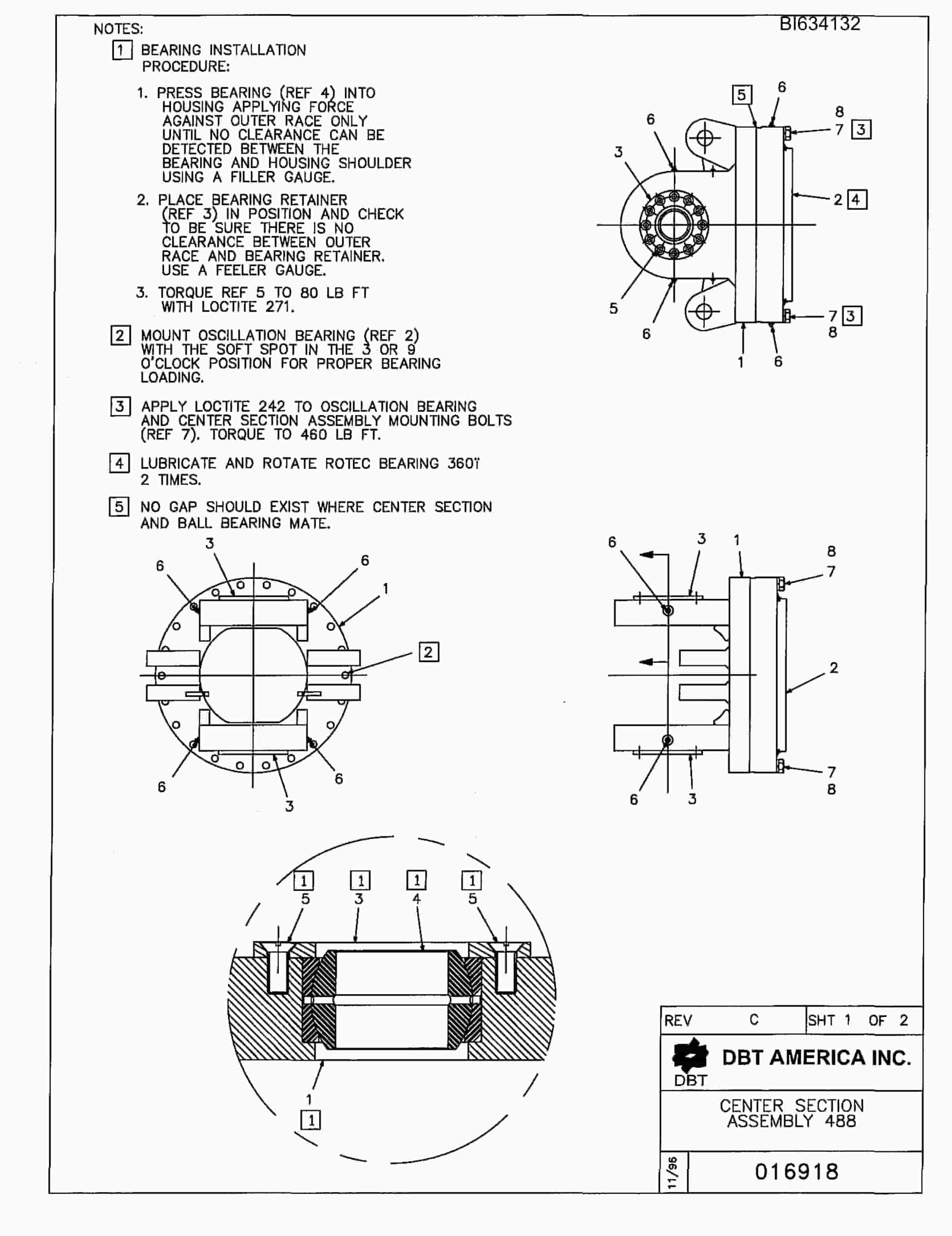 Bucyrus 602 Parts Catalog BI634132-5