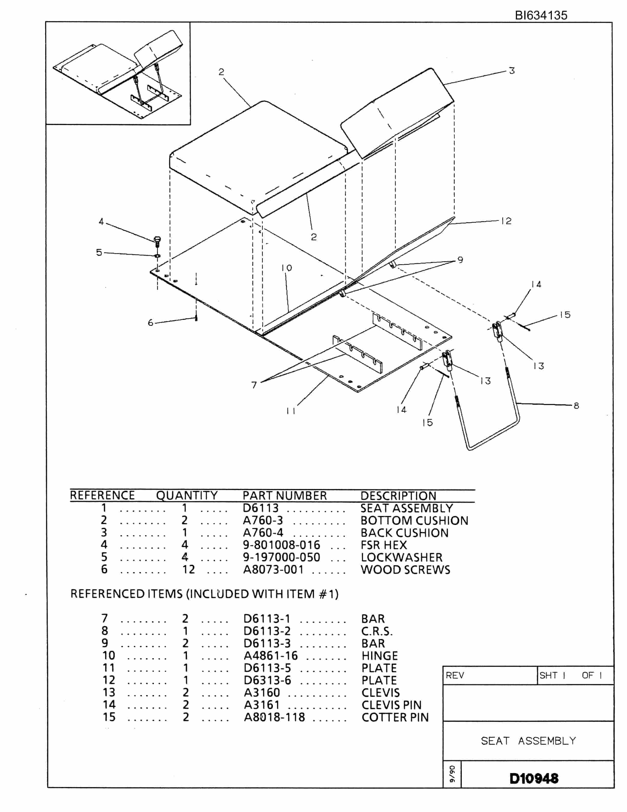Bucyrus 603 Parts Catalog BI634135-5