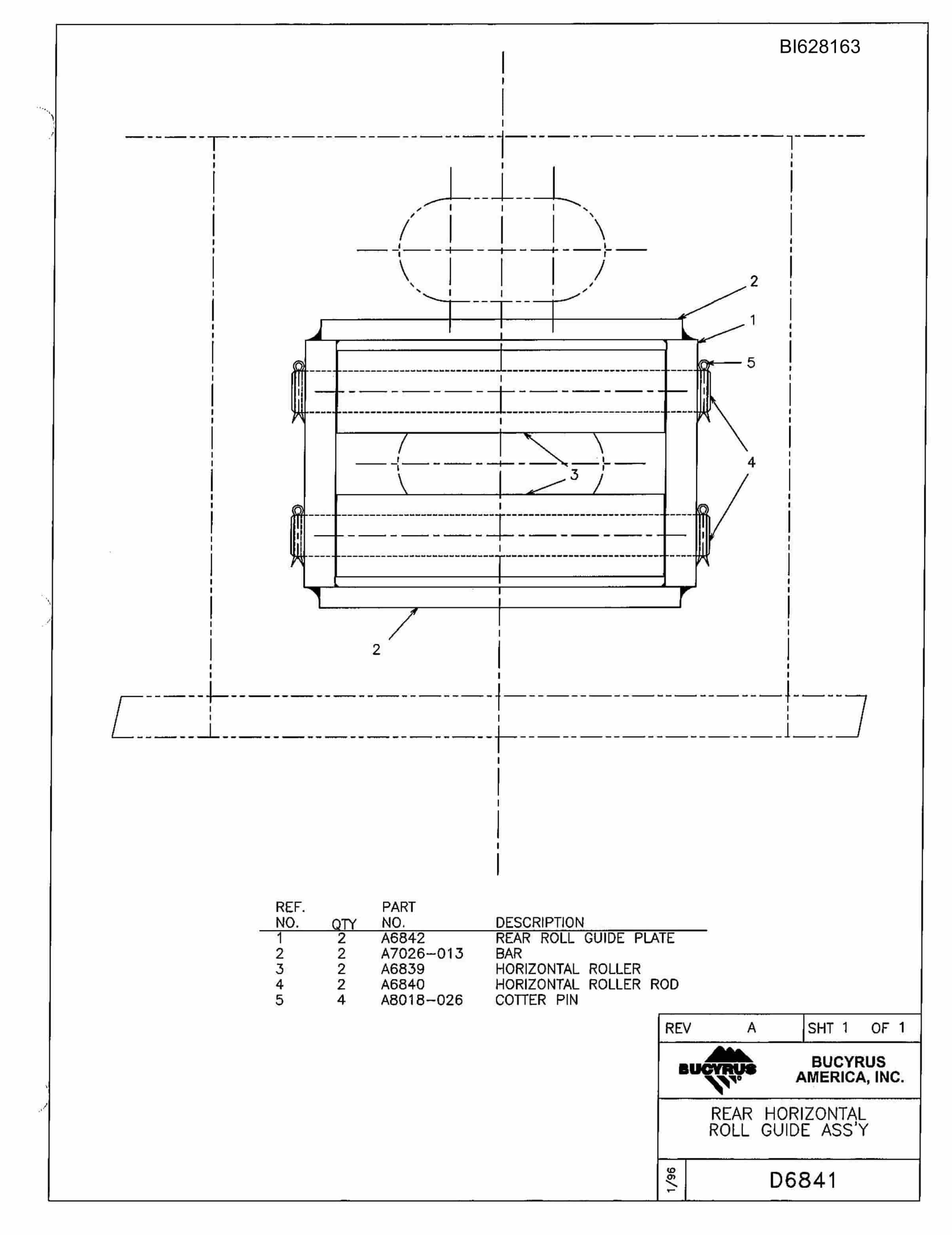 Bucyrus 604 Parts Catalog BI628163-3