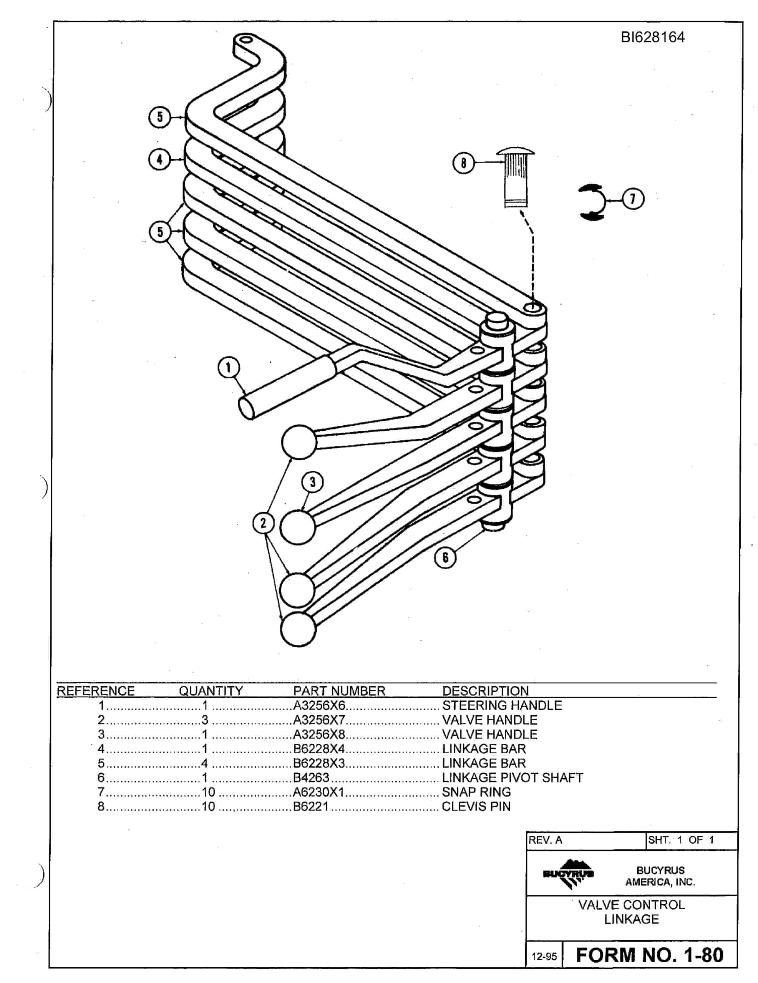 Bucyrus 604 Parts Catalog BI628164-2