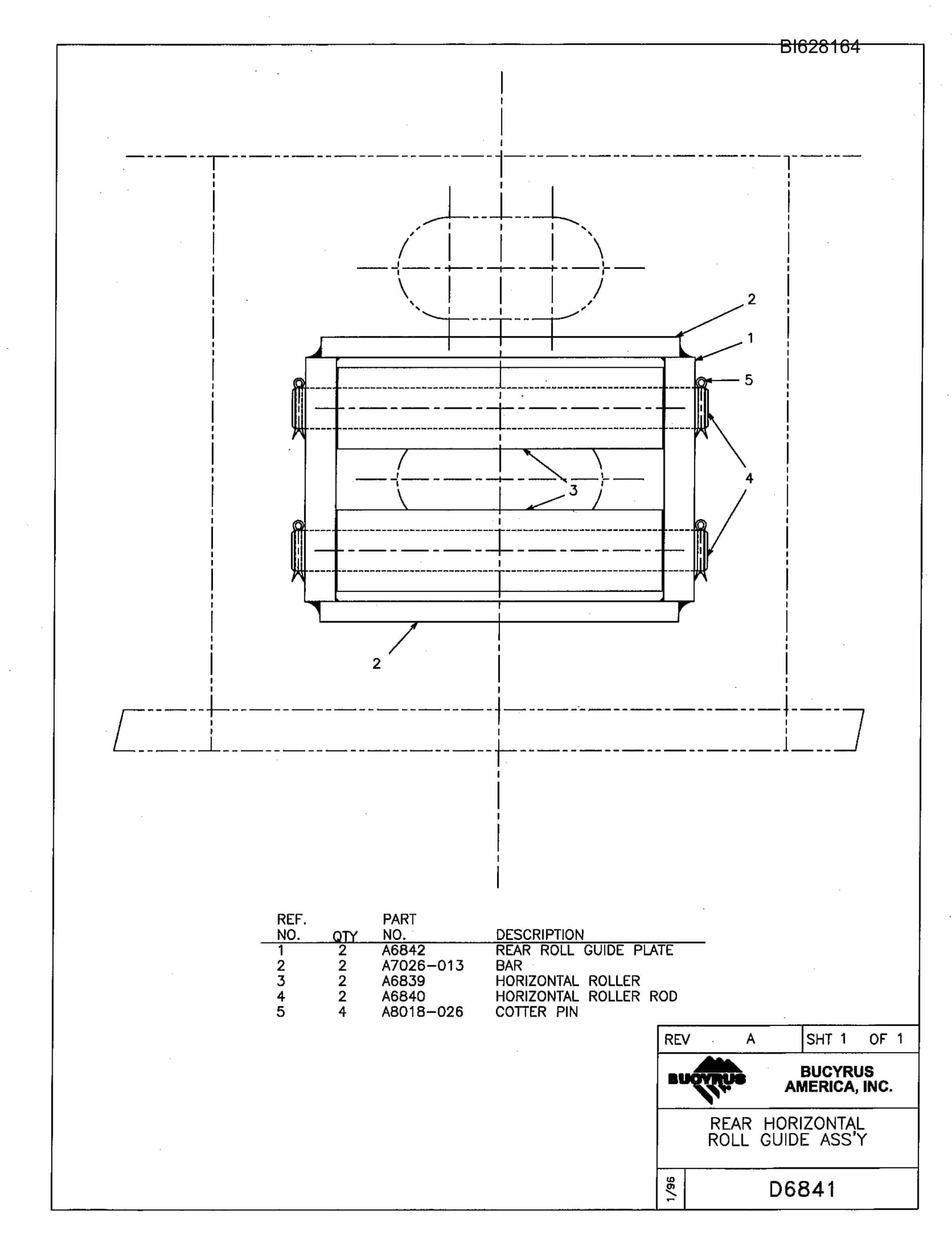 Bucyrus 604 Parts Catalog BI628164-4