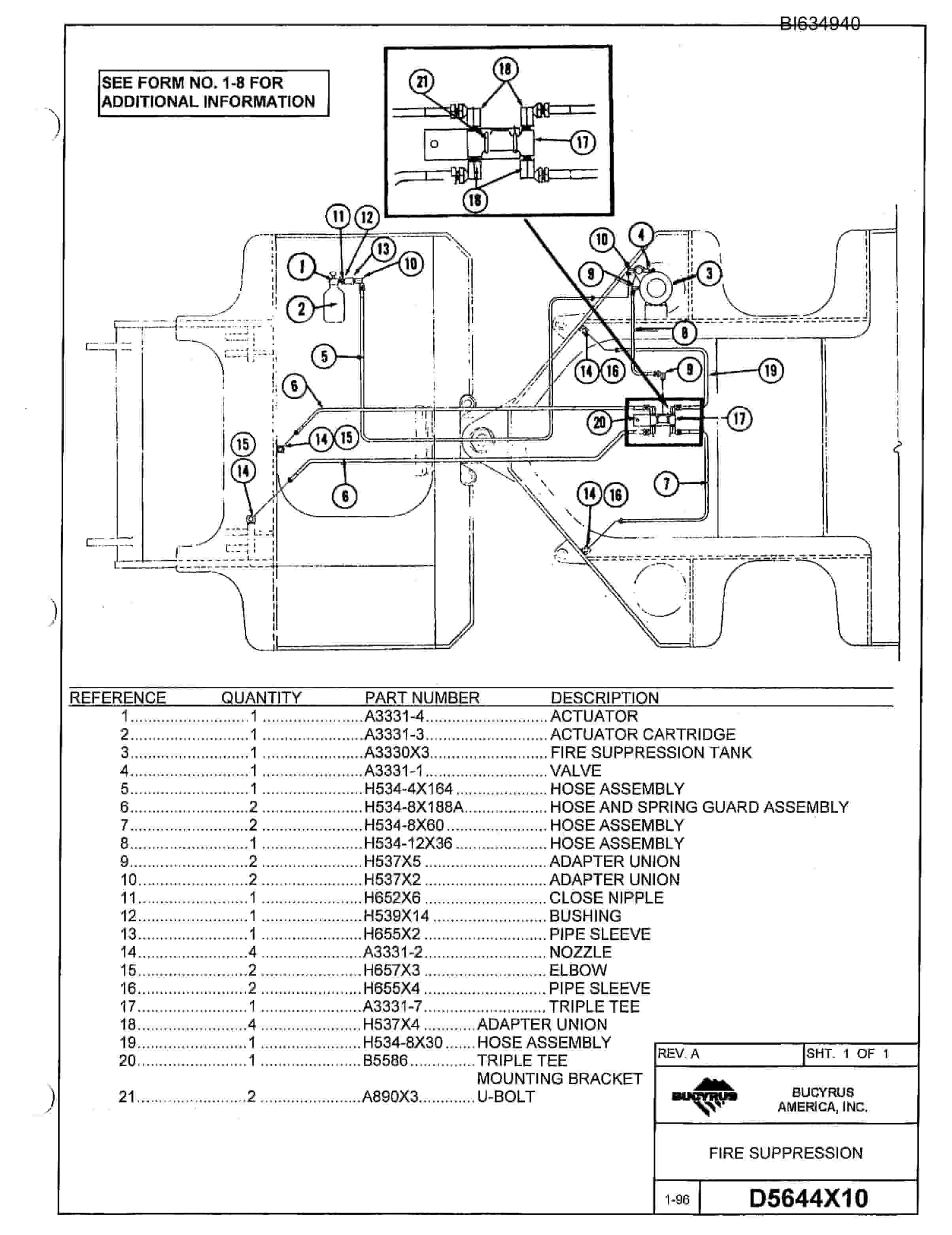 Bucyrus 604 Parts Catalog BI634940-4