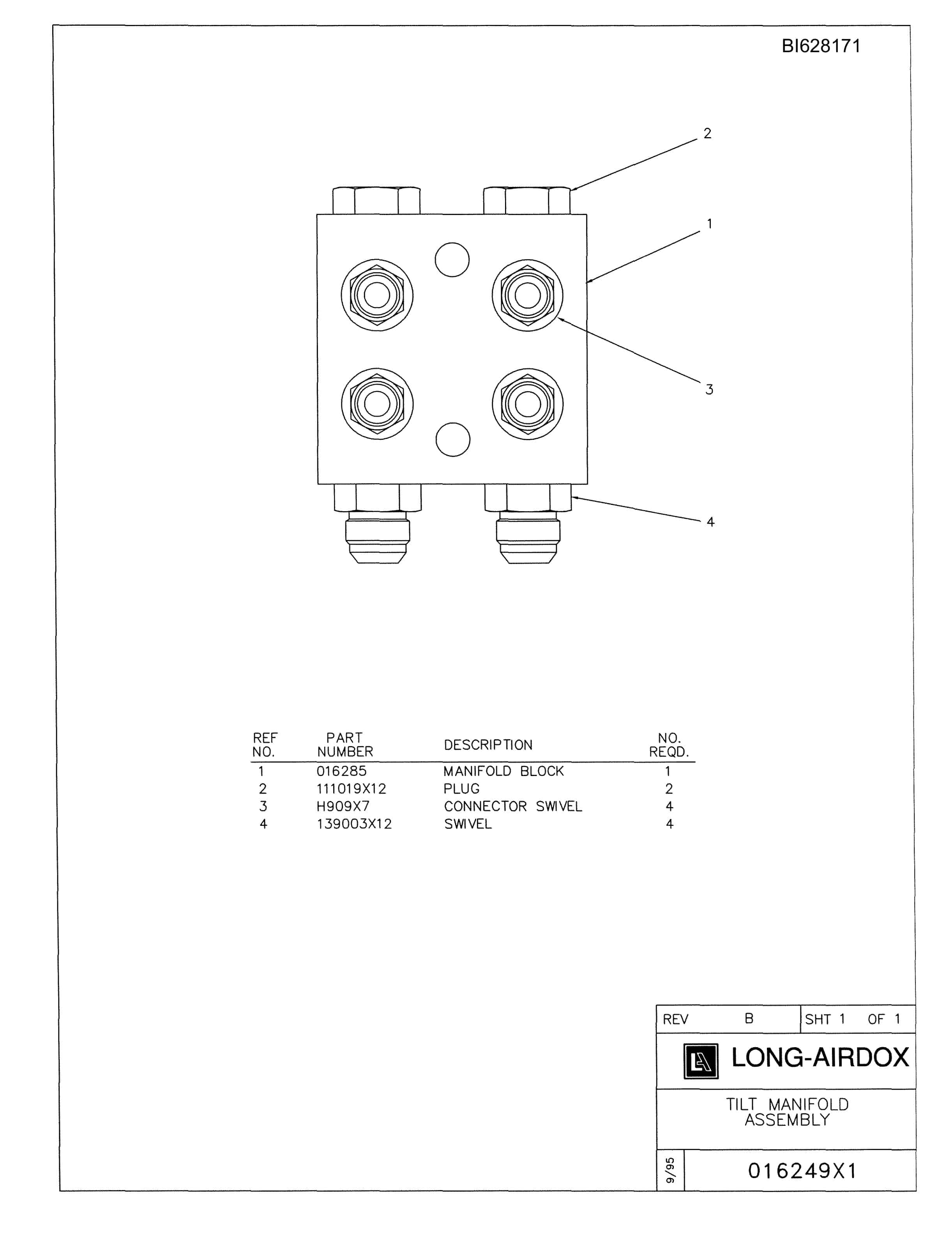 Bucyrus 625 Parts Catalog BI628171-5
