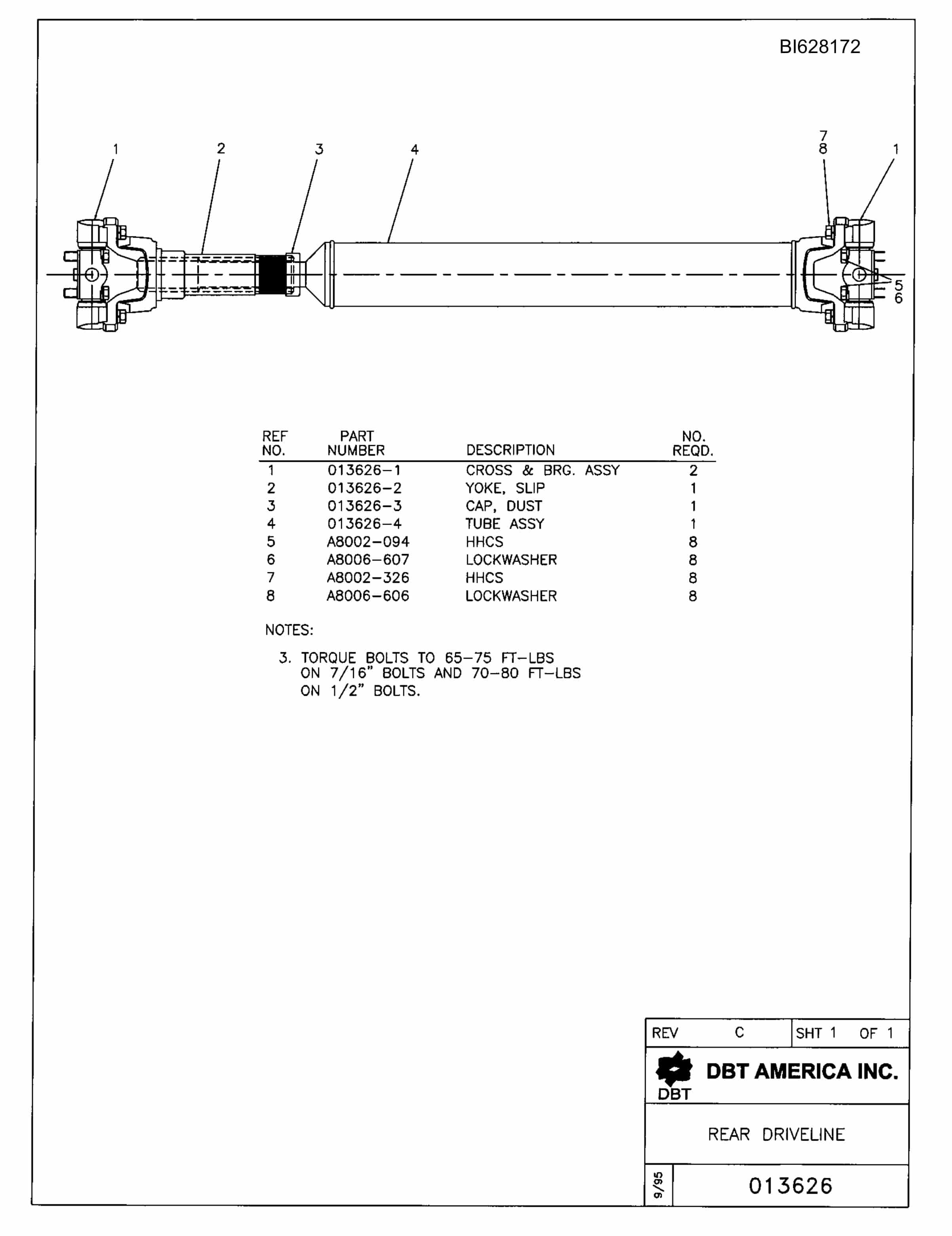 Bucyrus 630-2 Parts Catalog BI628172-2