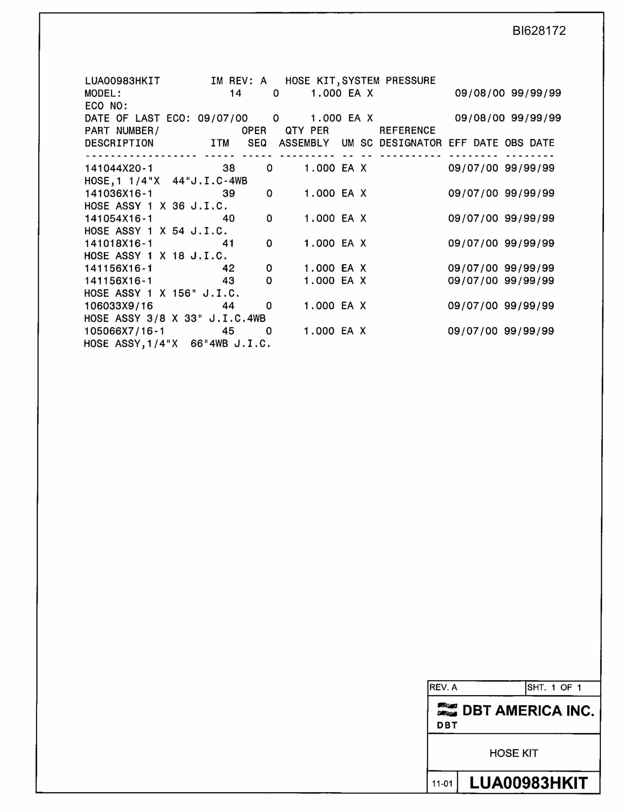 Bucyrus 630-2 Parts Catalog BI628172-4