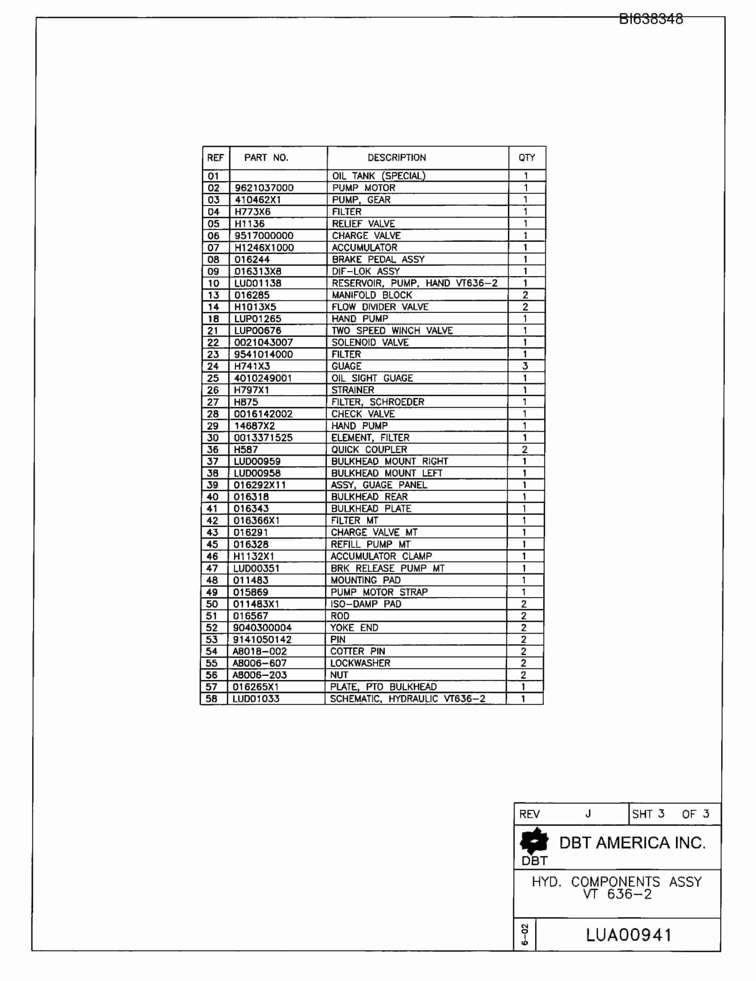 Bucyrus 630-2 Parts Catalog BI638348-5