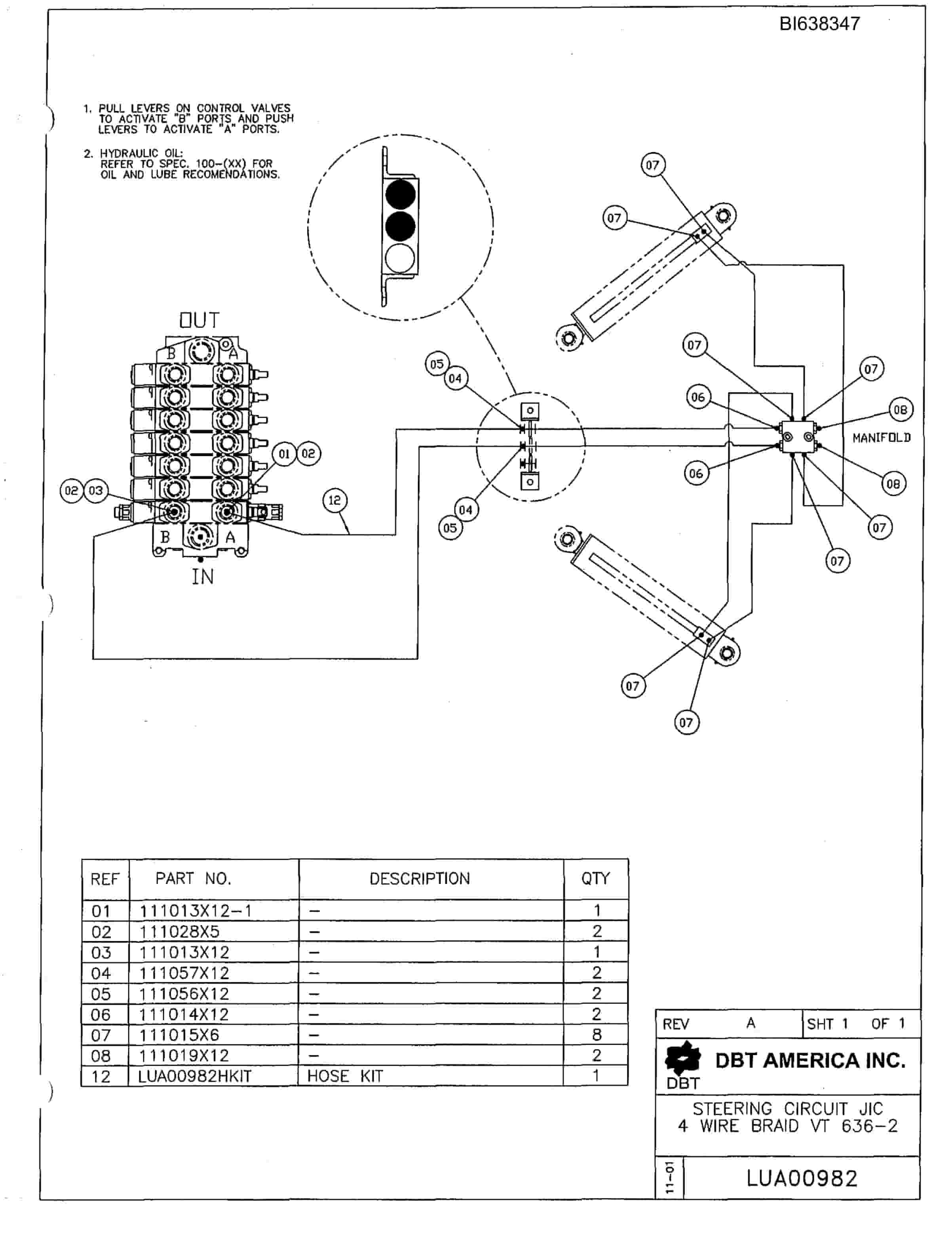 Bucyrus 630-2 Standard Side, Standard Deck Parts Catalog BI638347-4