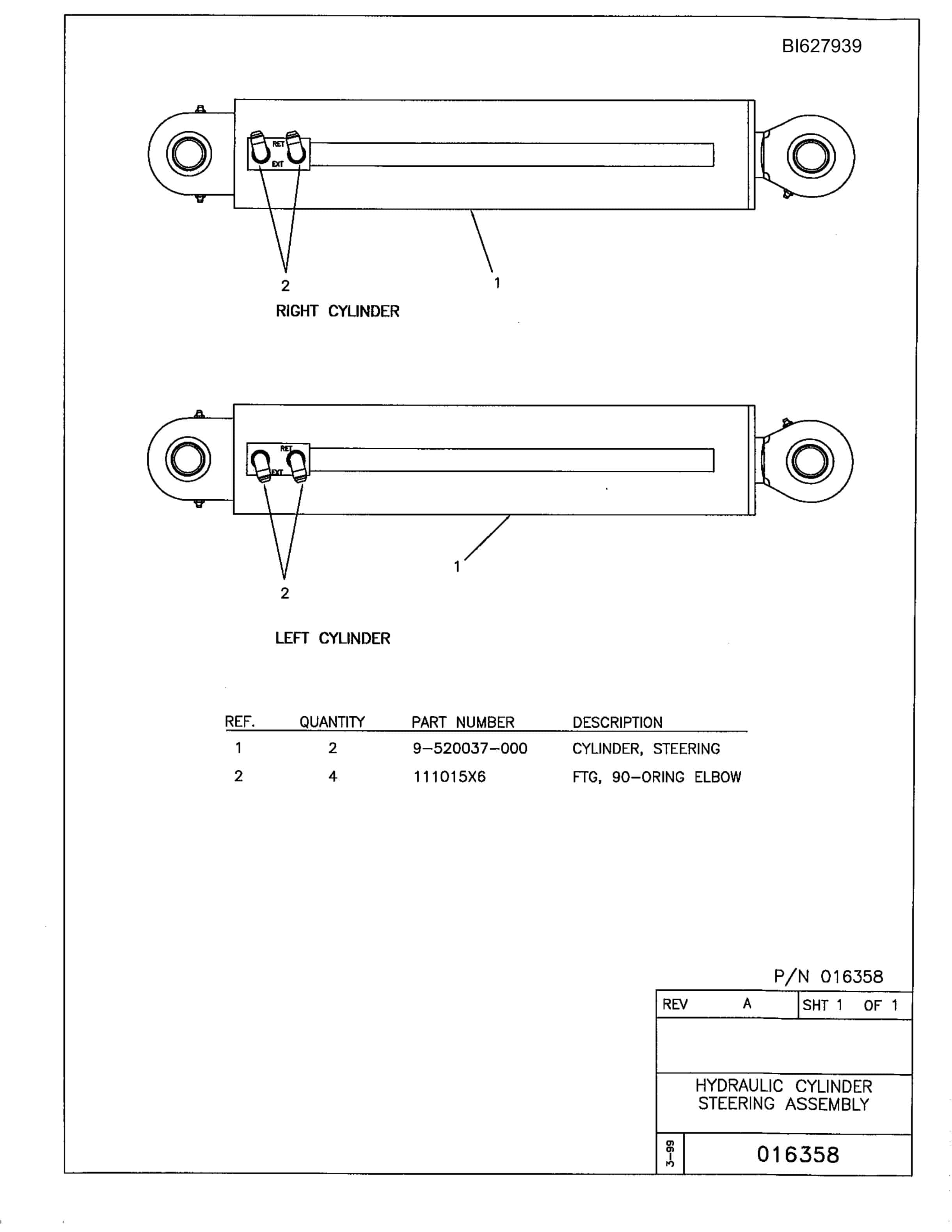 Bucyrus 630 Parts Catalog BI627939-2