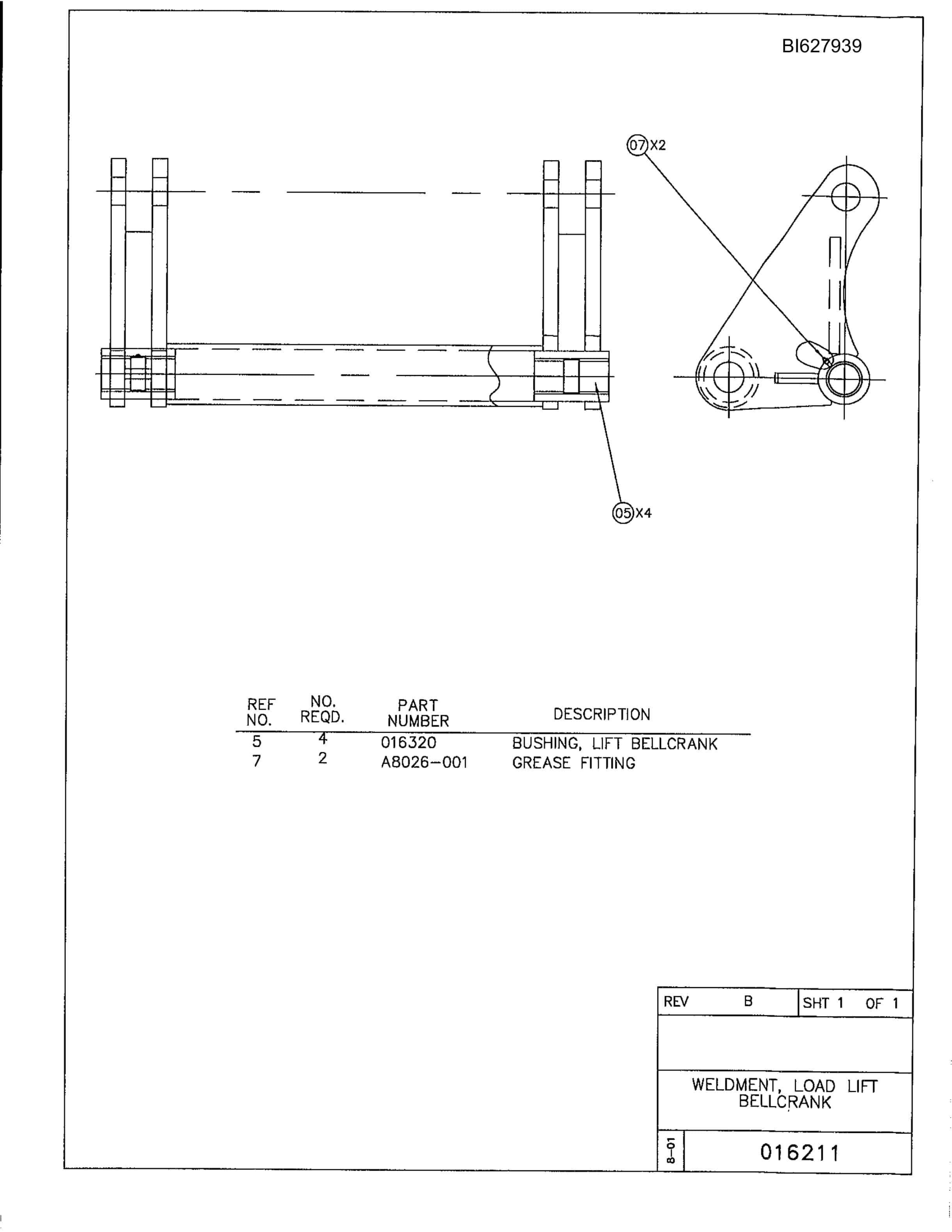 Bucyrus 630 Parts Catalog BI627939-4
