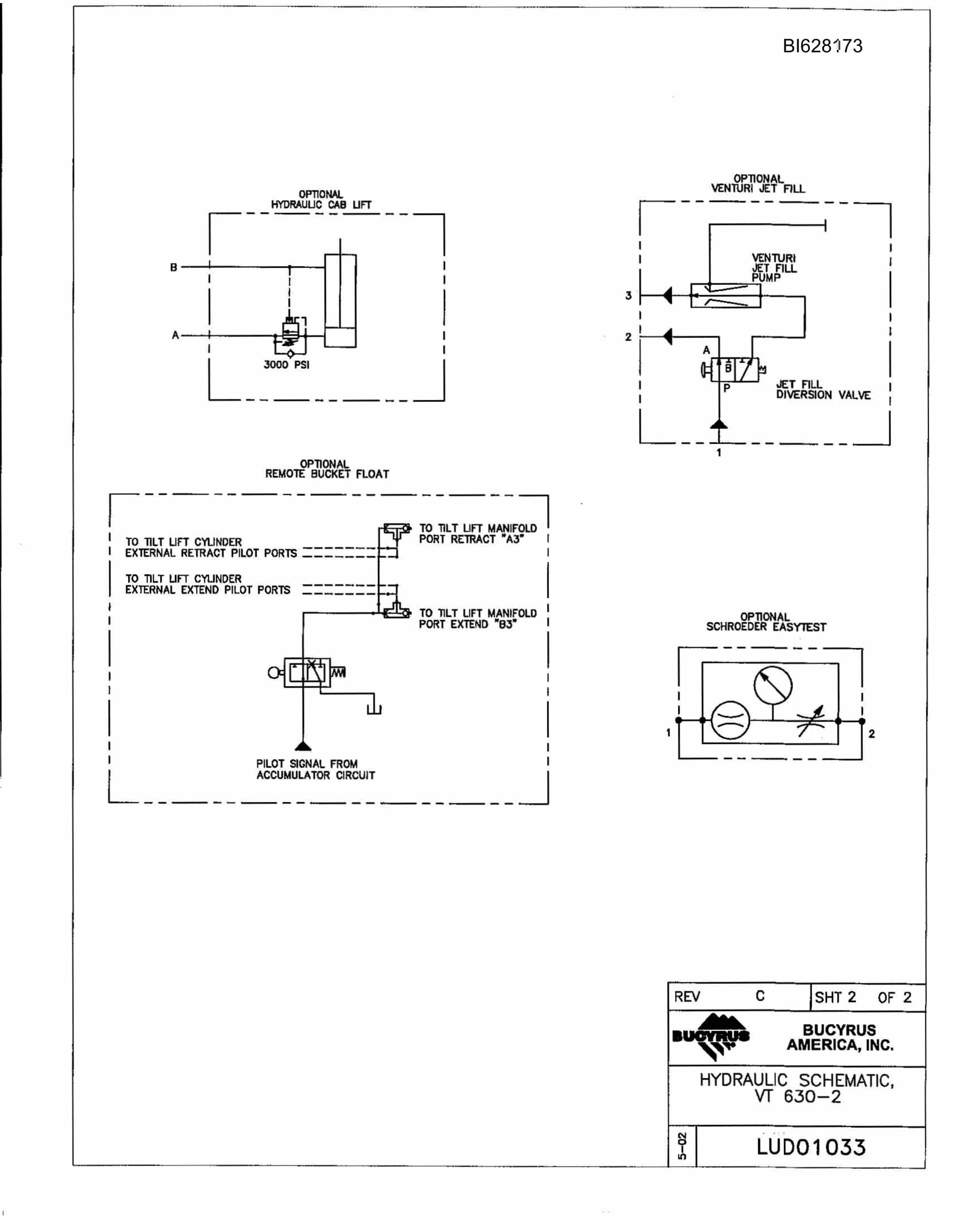 Bucyrus 630 Parts Catalog BI628173-3