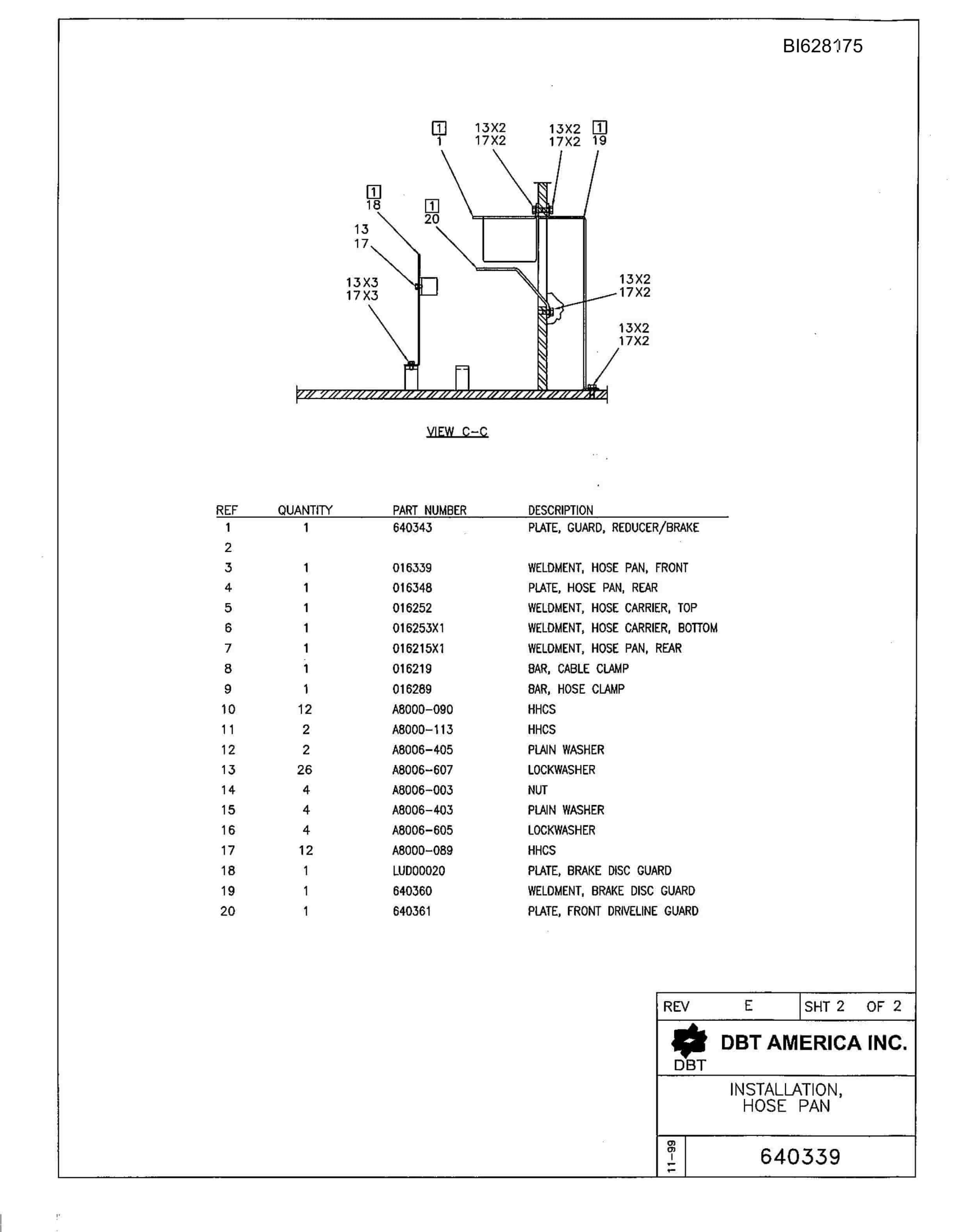 Bucyrus 636-2 Parts Catalog BI628179-4