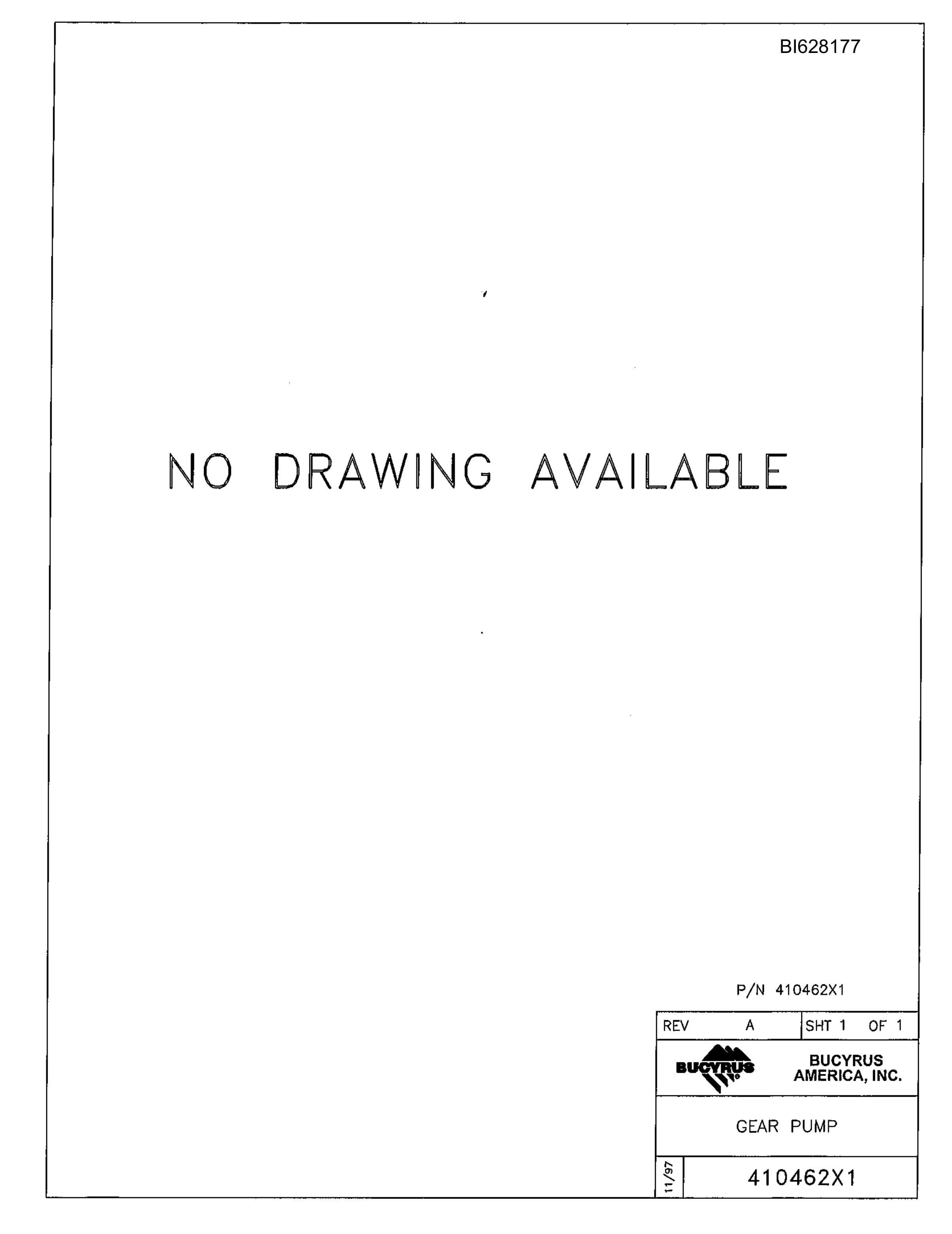Bucyrus 636 Parts Catalog BI628177-5