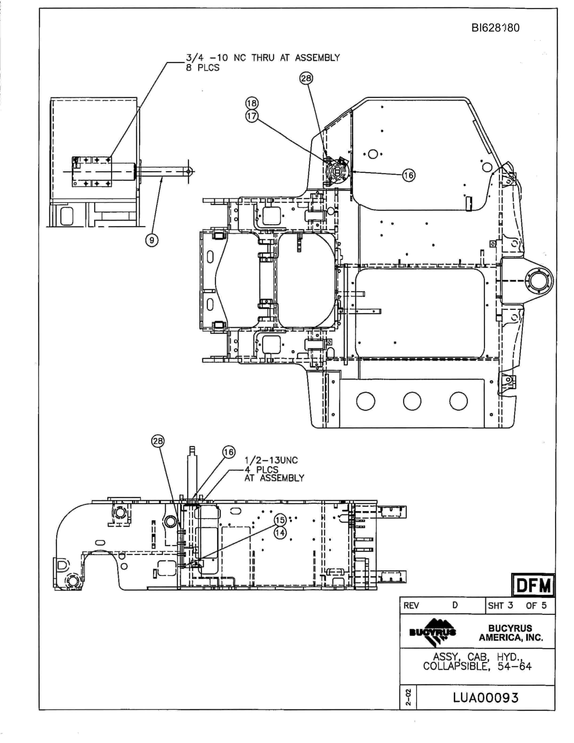 Bucyrus 636 Parts Catalog BI628180-5