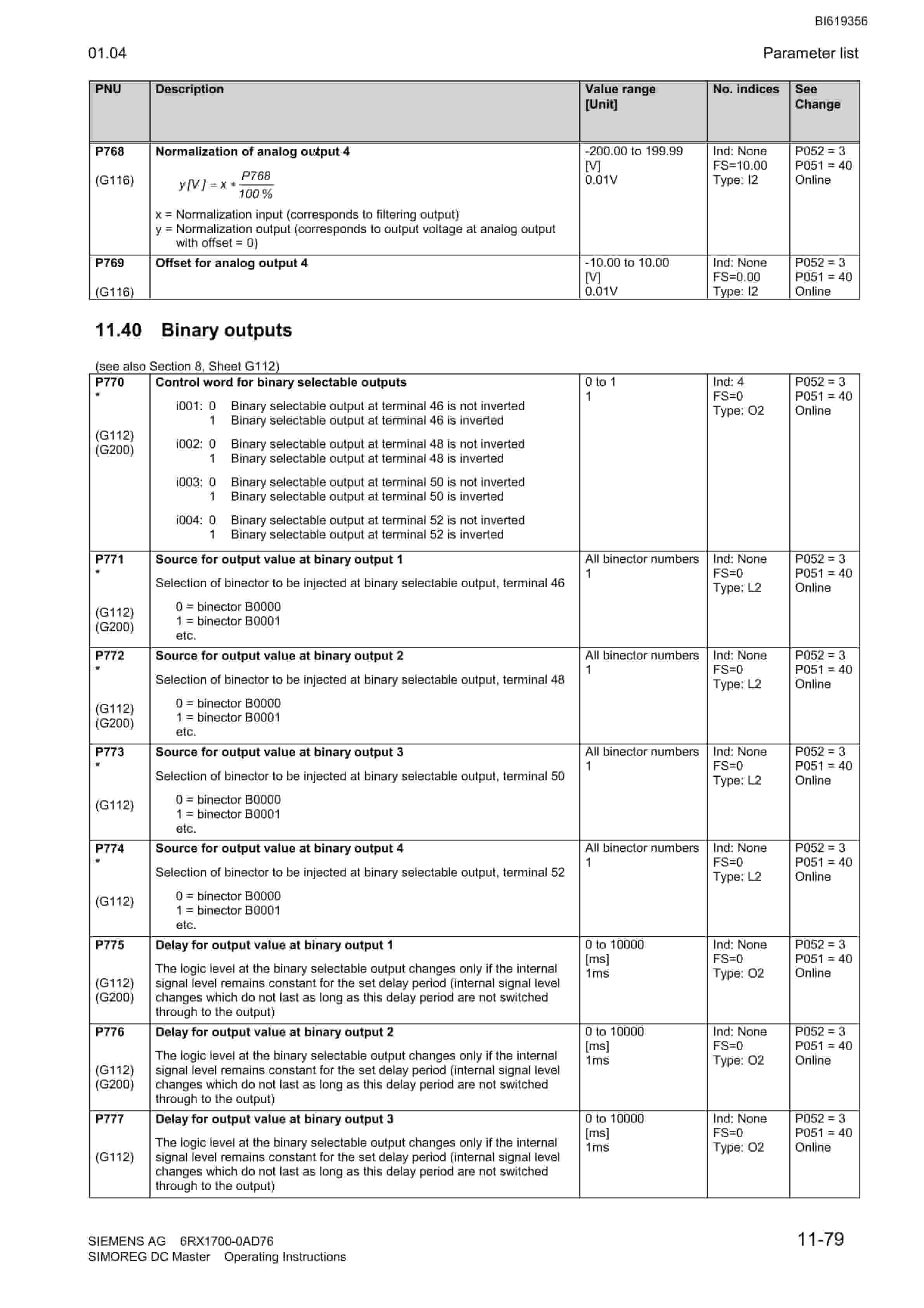 Bucyrus 6RA70 Series SimOreg DC Master Technical Manual BI619356-2