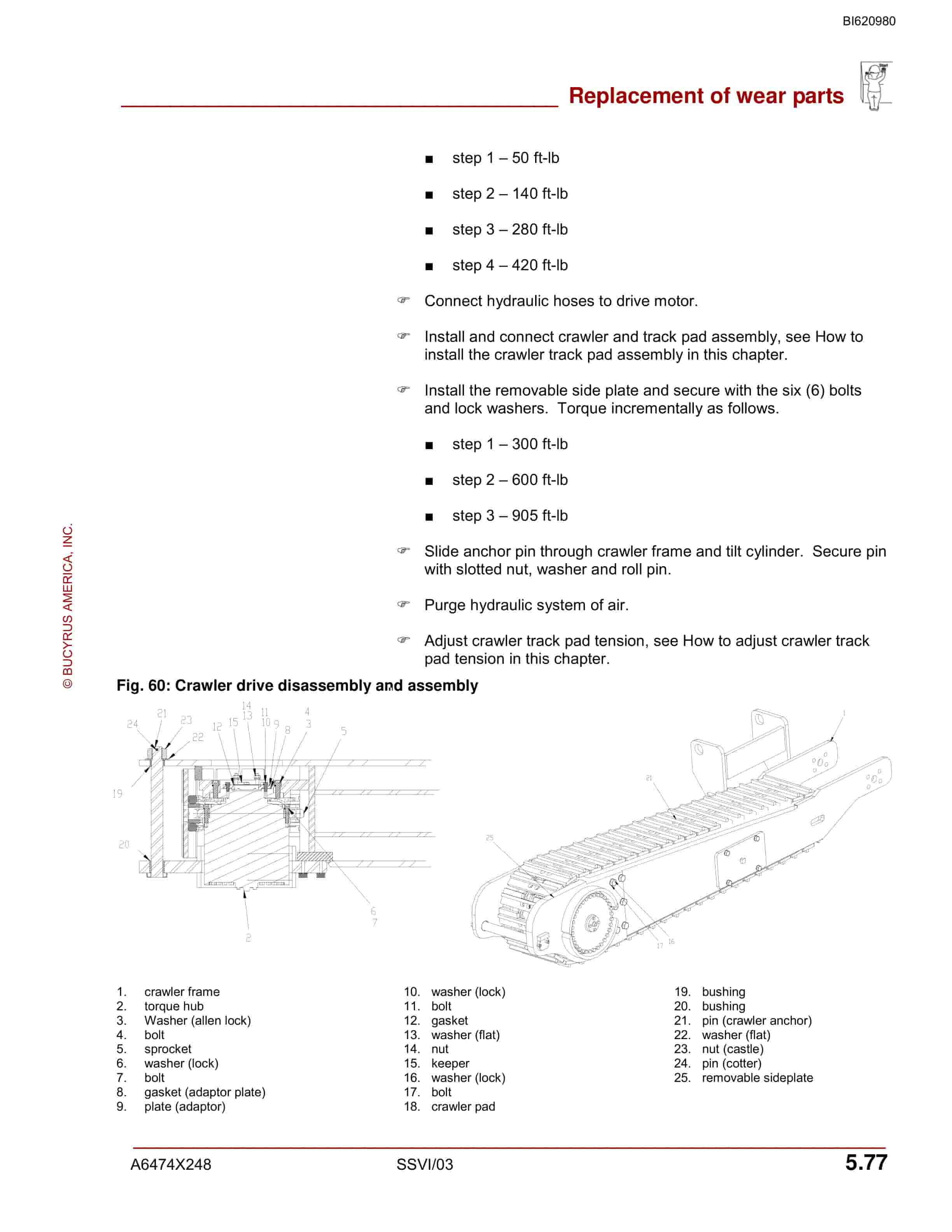 Bucyrus 7MFBH-48A Feeder Breaker Operation Manual BI620980-4