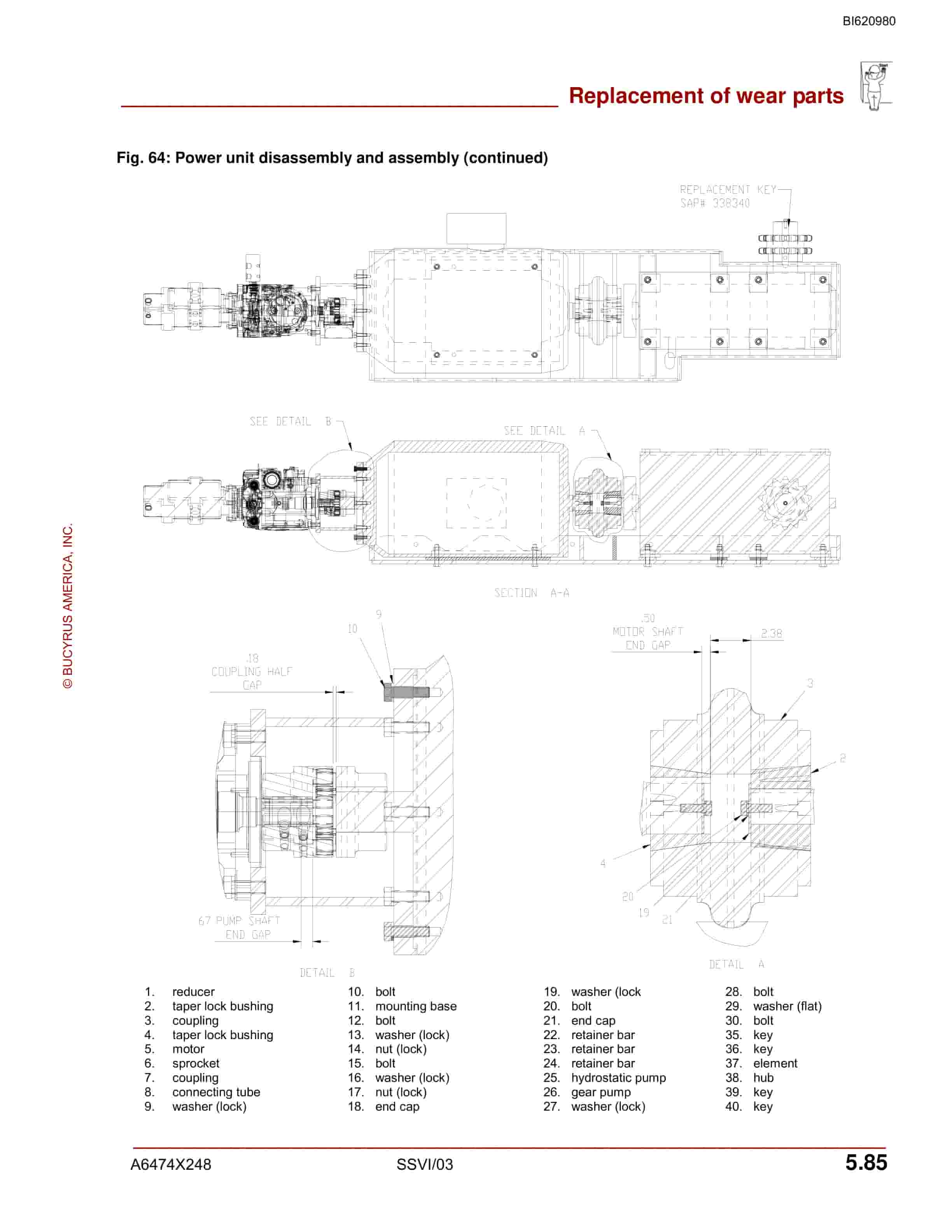 Bucyrus 7MFBH-48A Feeder Breaker Operation Manual BI620980-5