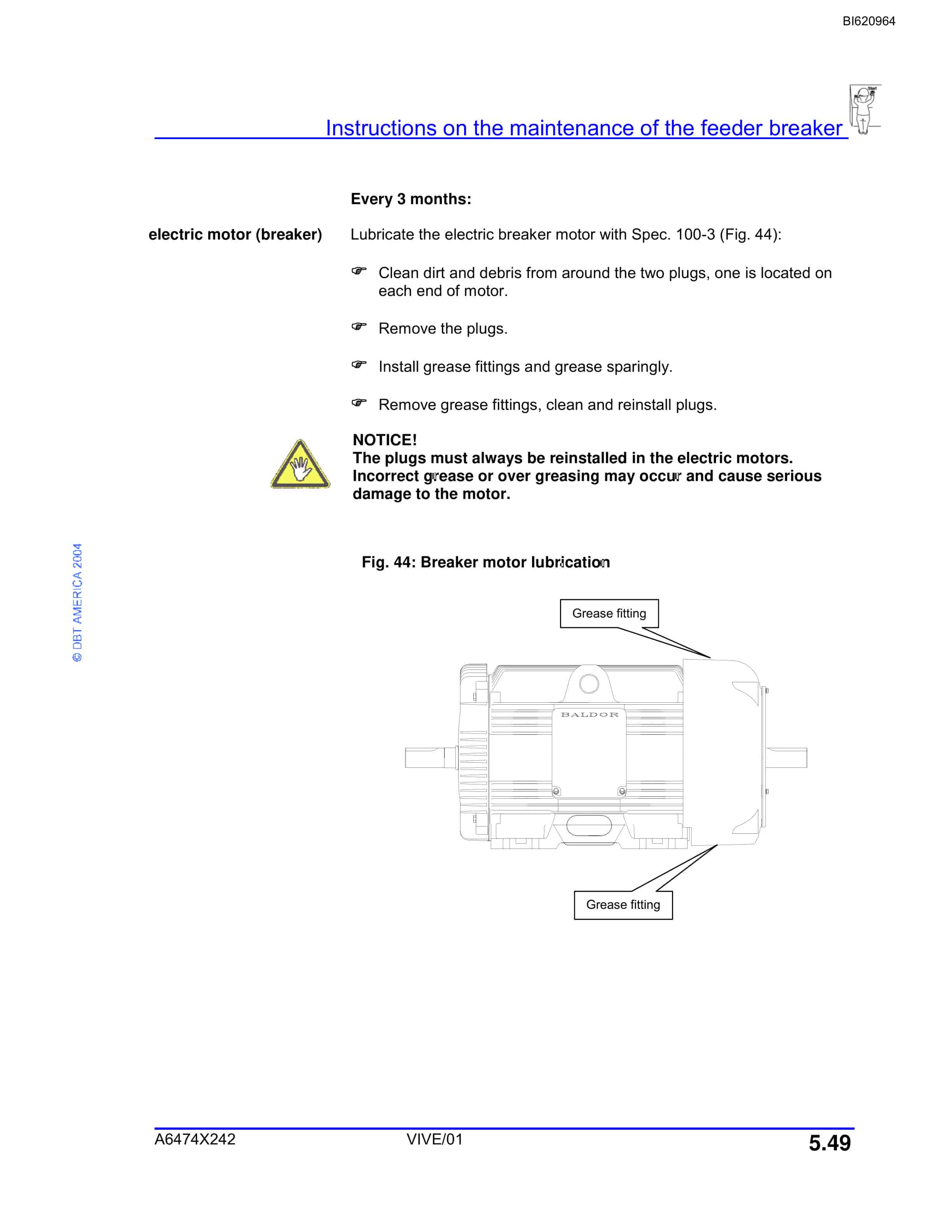 Bucyrus 7MFBH-56A Feeder Breaker Technical Manual BI620964-2