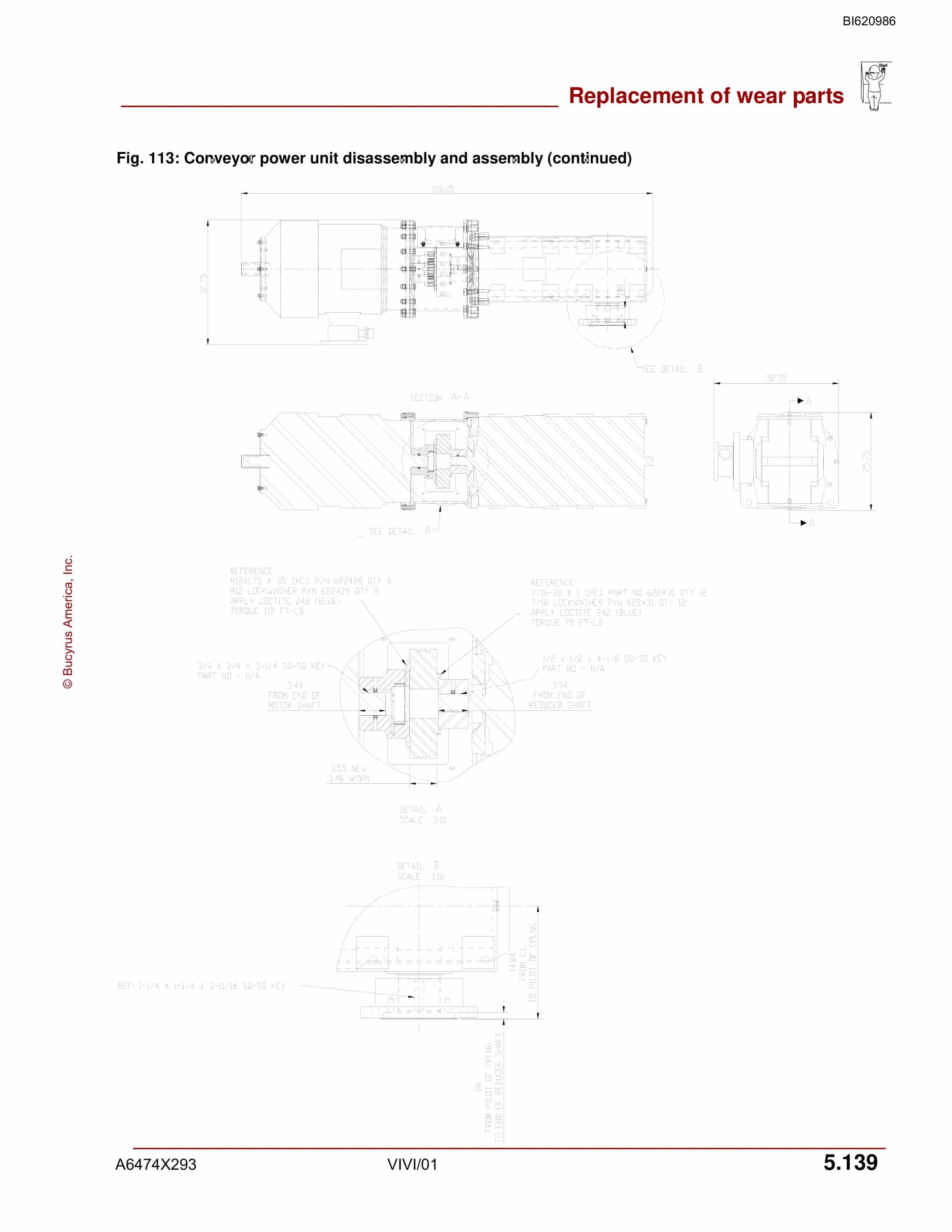 Bucyrus 7MFBM-48DD Feeder Breaker Operation Manual BI620986-4