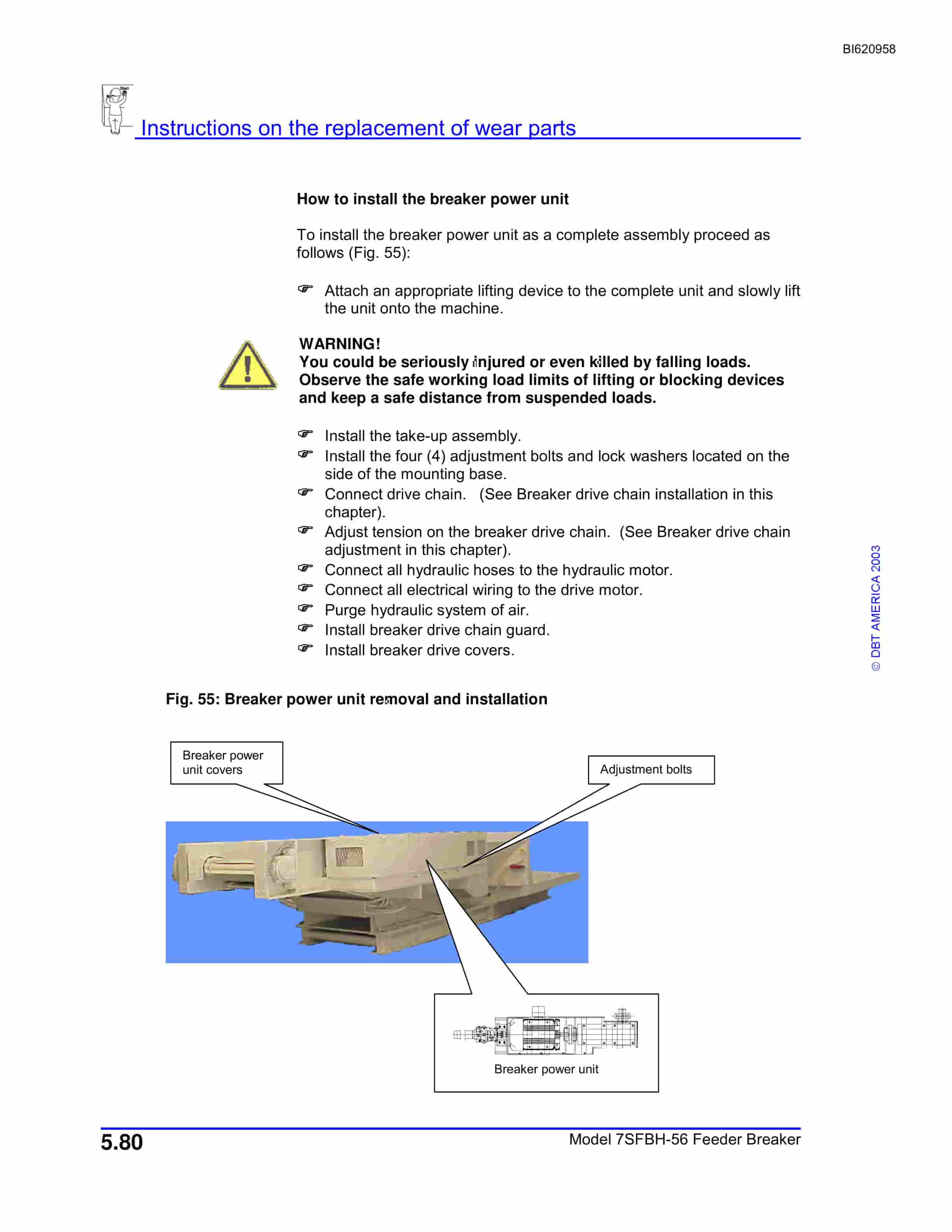 Bucyrus 7SFBH-56 Feeder Breaker Technical Manual BI620958-5