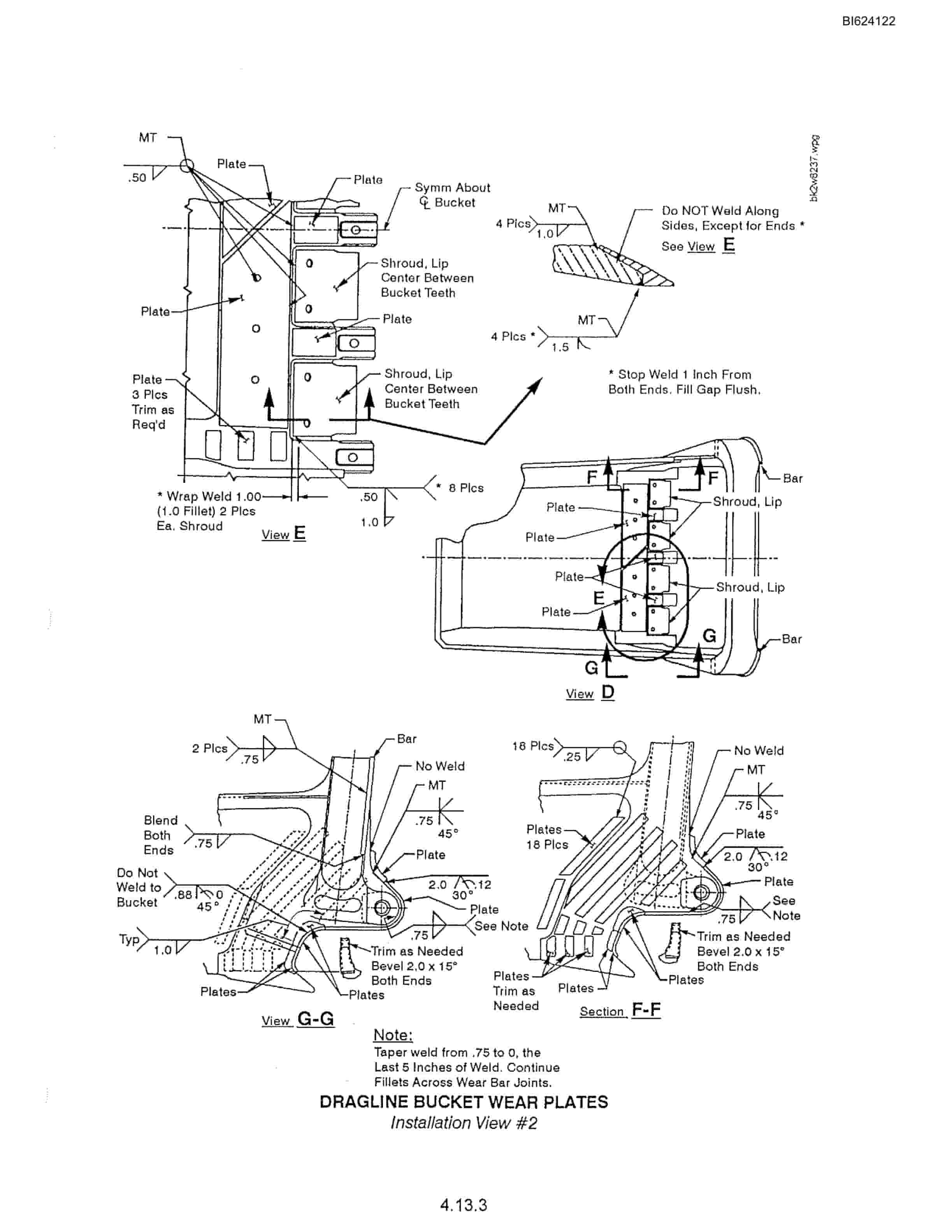 Bucyrus 8200 Walking Dragline Technical Manual BI624122-2