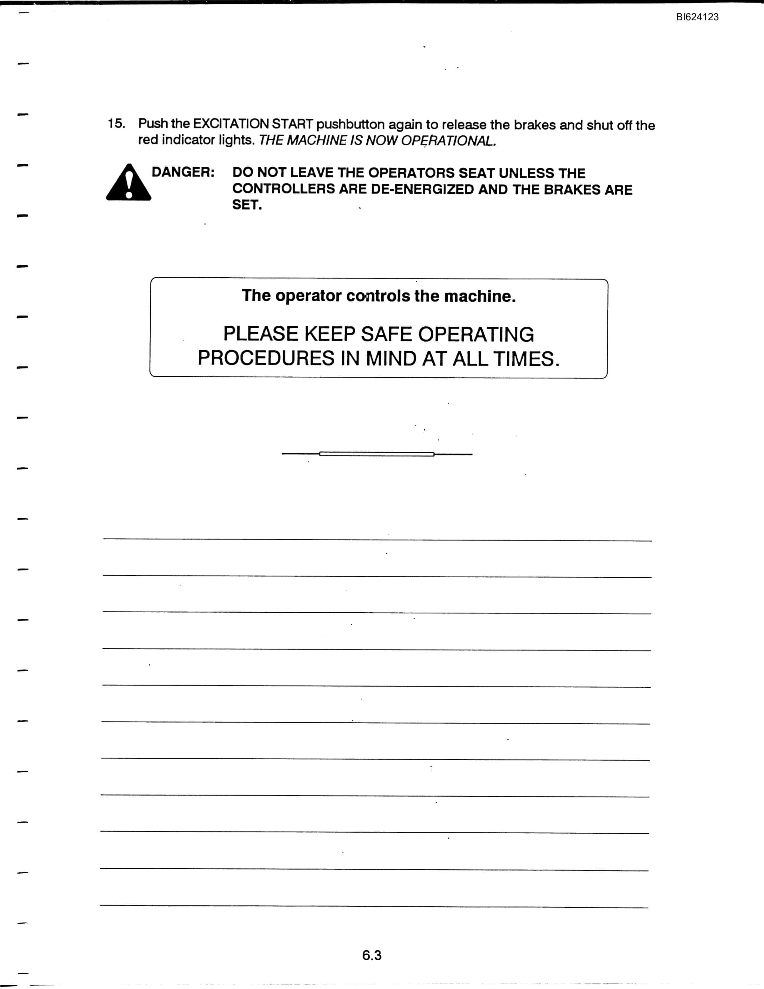 Bucyrus 8200 Walking Dragline Technical Manual BI624123-5