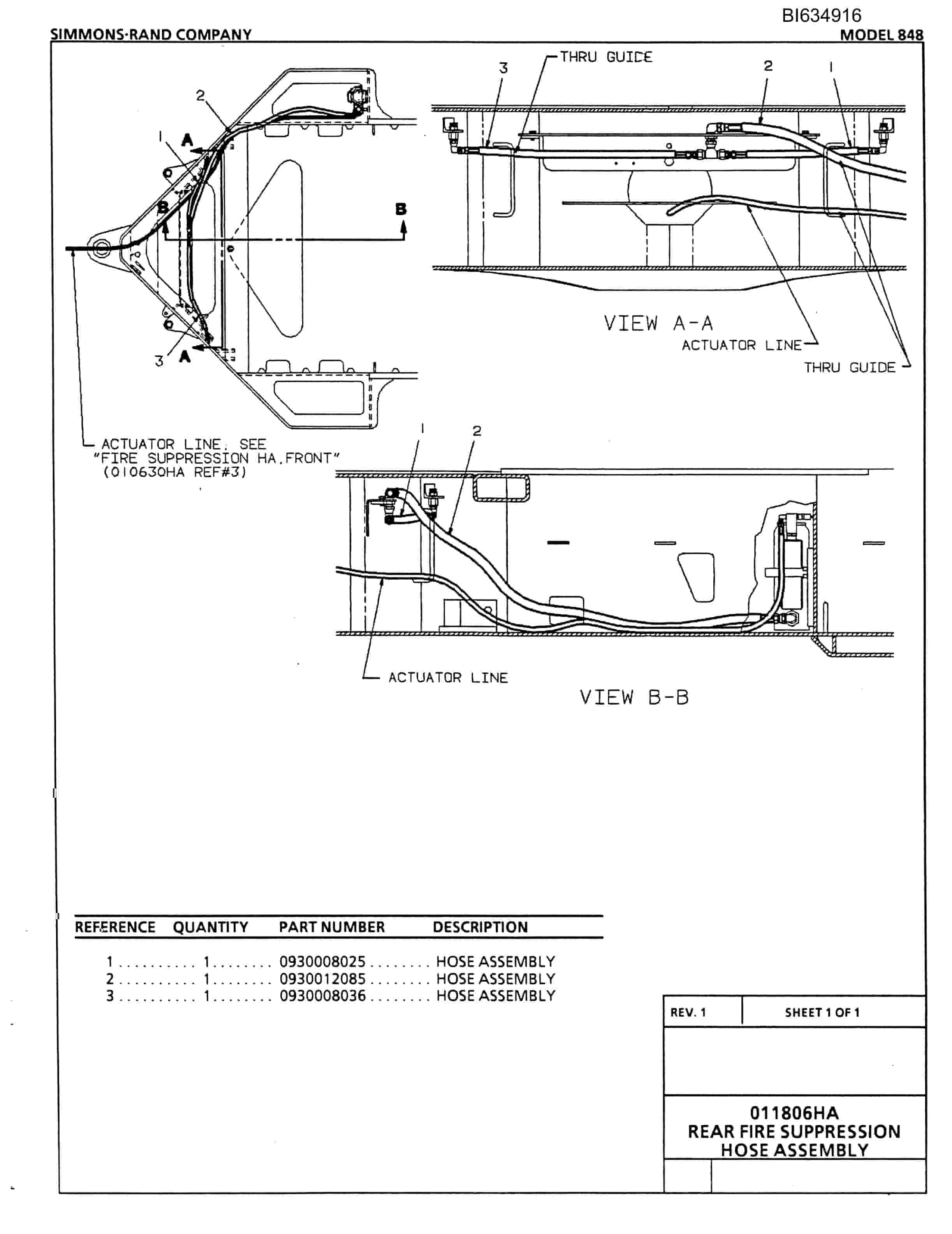 Bucyrus 848 Parts Catalog BI634916-3