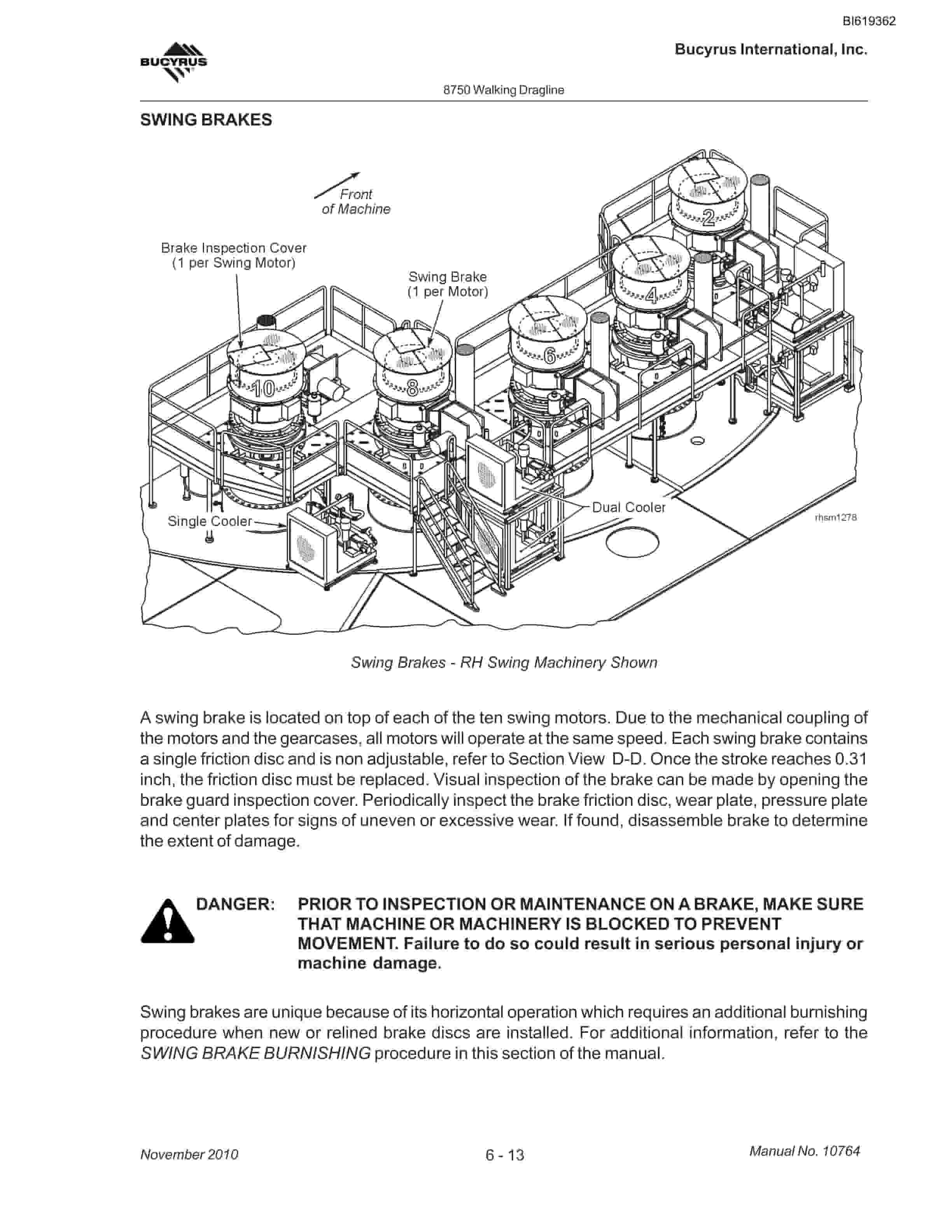 Bucyrus 8750 Walking Dragline Maintenance And Operation Manual BI619362-4
