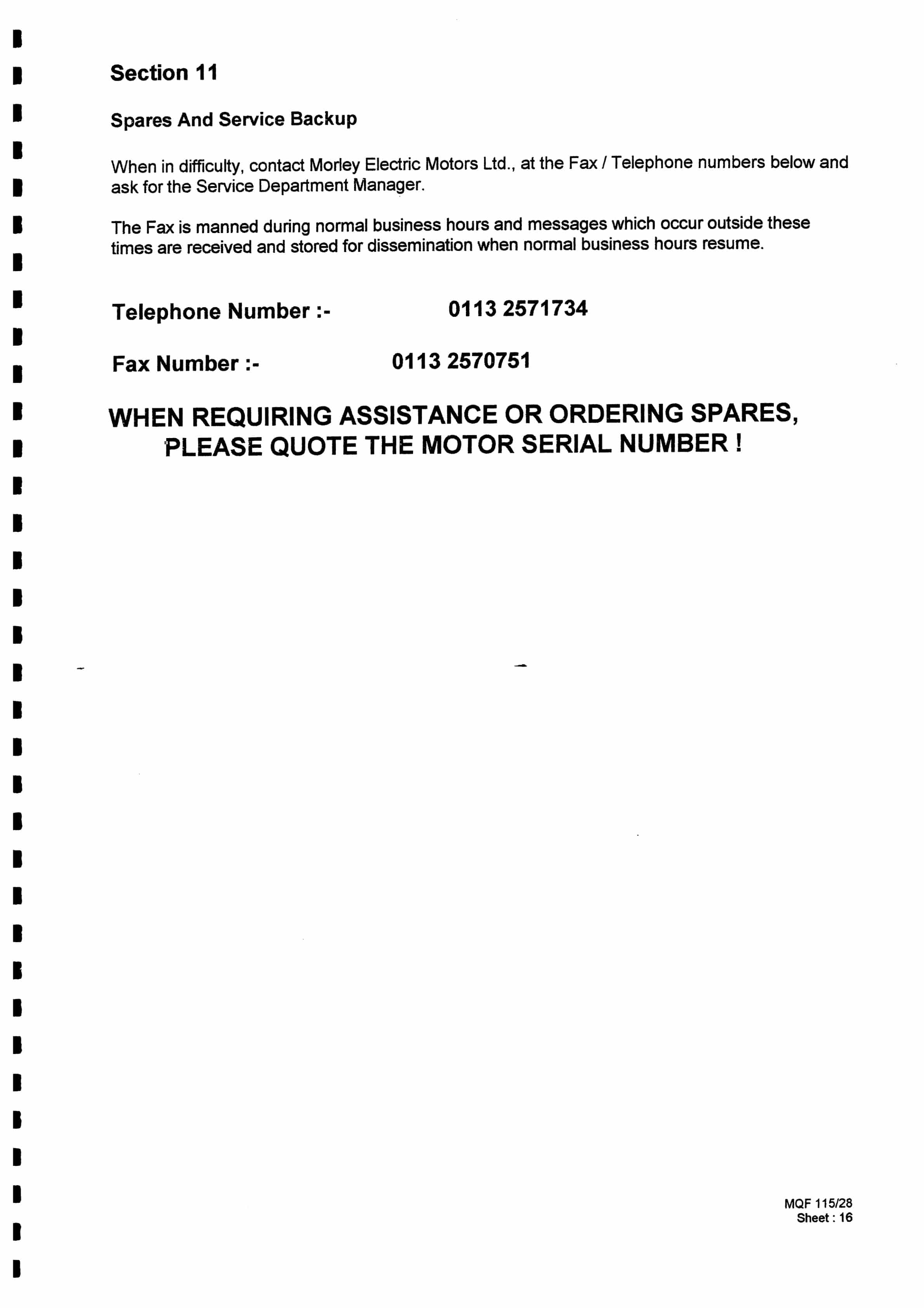 Bucyrus AC 3 Phase Induction Motor Technical Manual BI616702-3