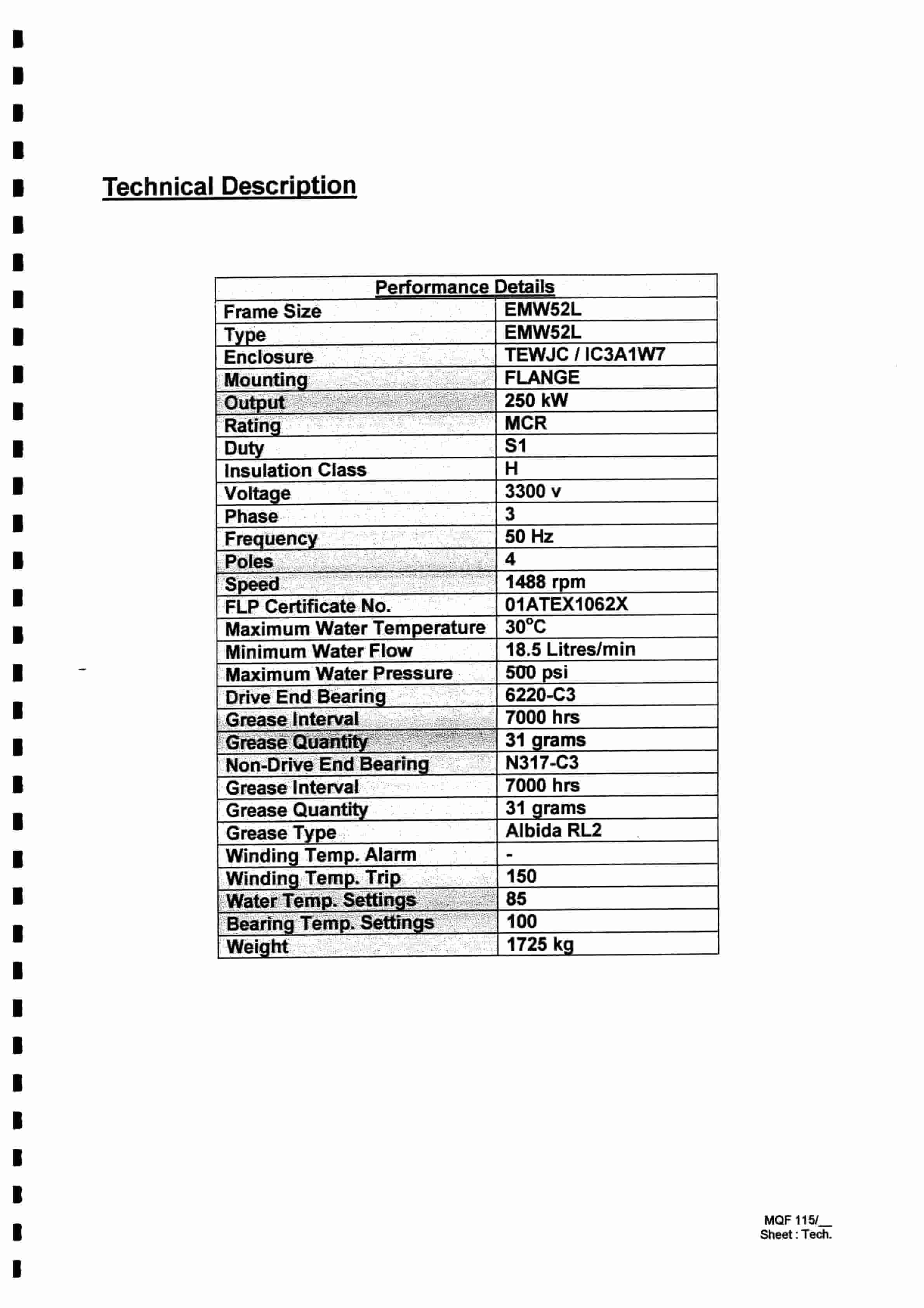 Bucyrus AC 3 Phase Induction Motor Technical Manual BI616702-5