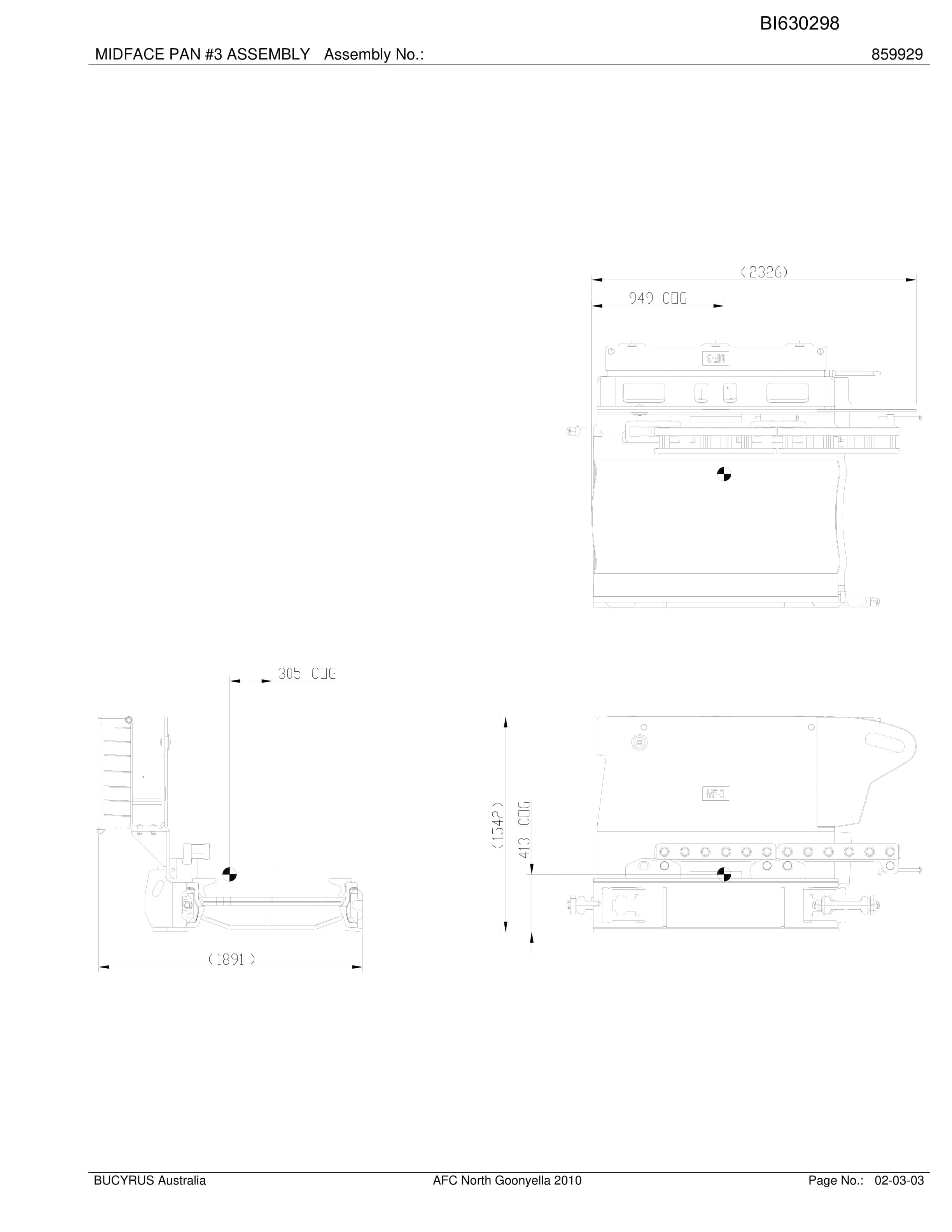 Bucyrus AFC 2010 North Goonyella Parts Catalog BI630298-4