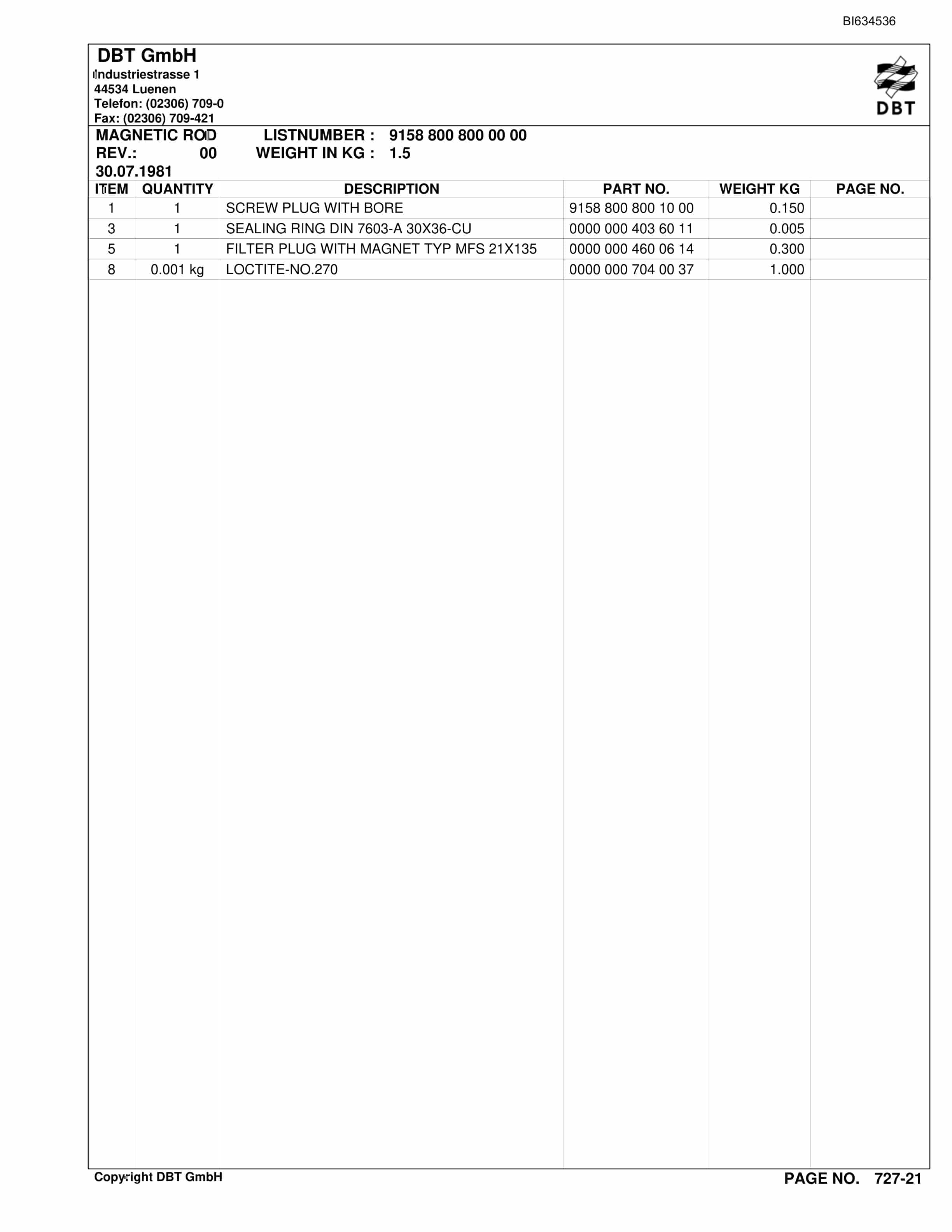 Bucyrus AFC-BSL SH PF 5-1142 ROLLER CURVE Parts Catalog BI634536-2