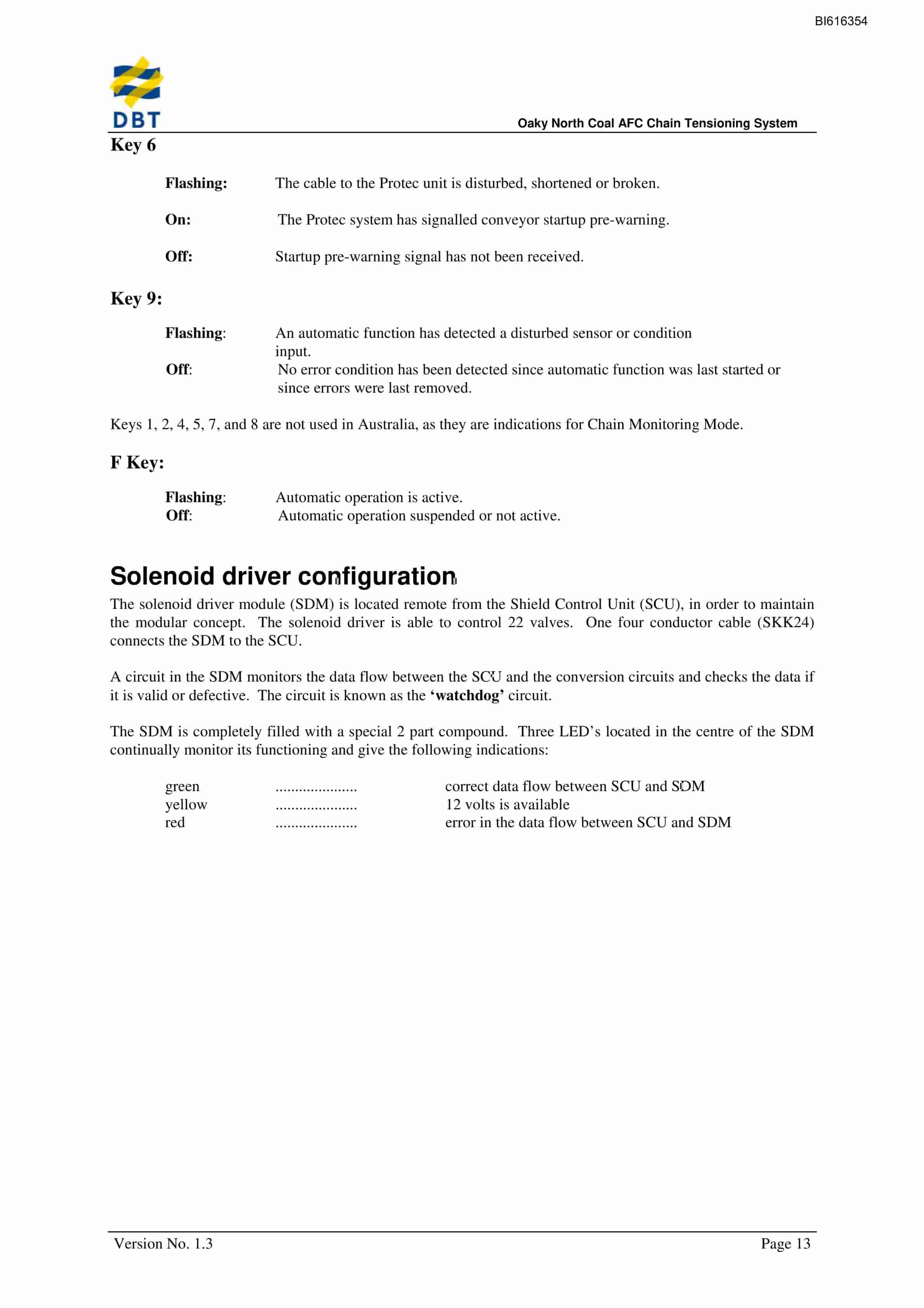 Bucyrus AFC Chain Tensioning System Technical Manual BI616354-5