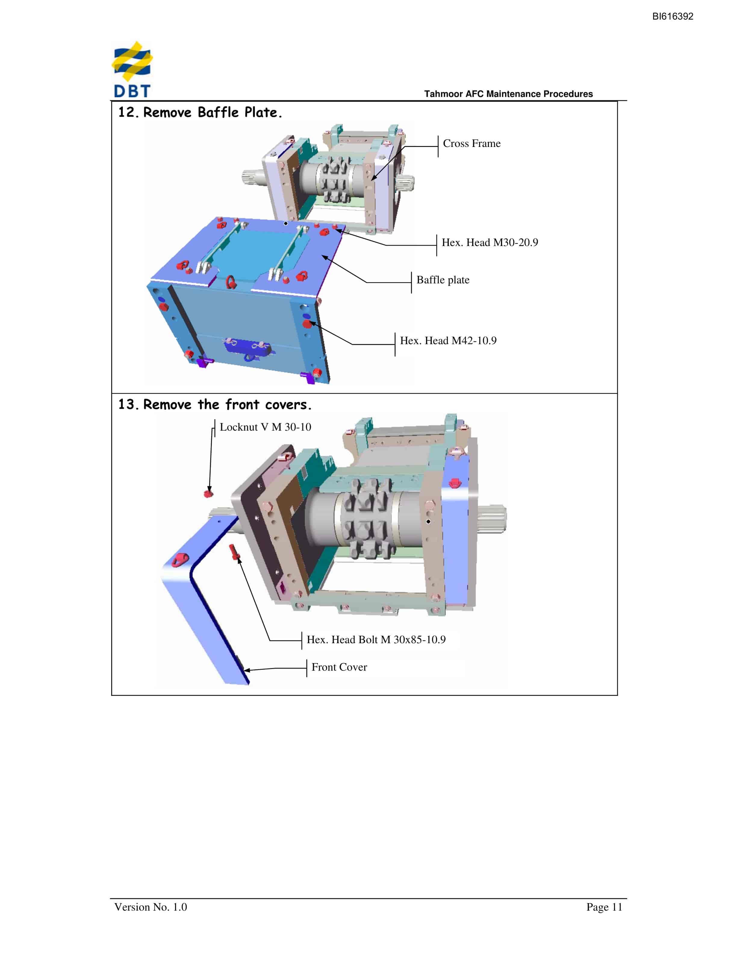 Bucyrus AFC Maintenance Procedures Technical Manual BI616392-2