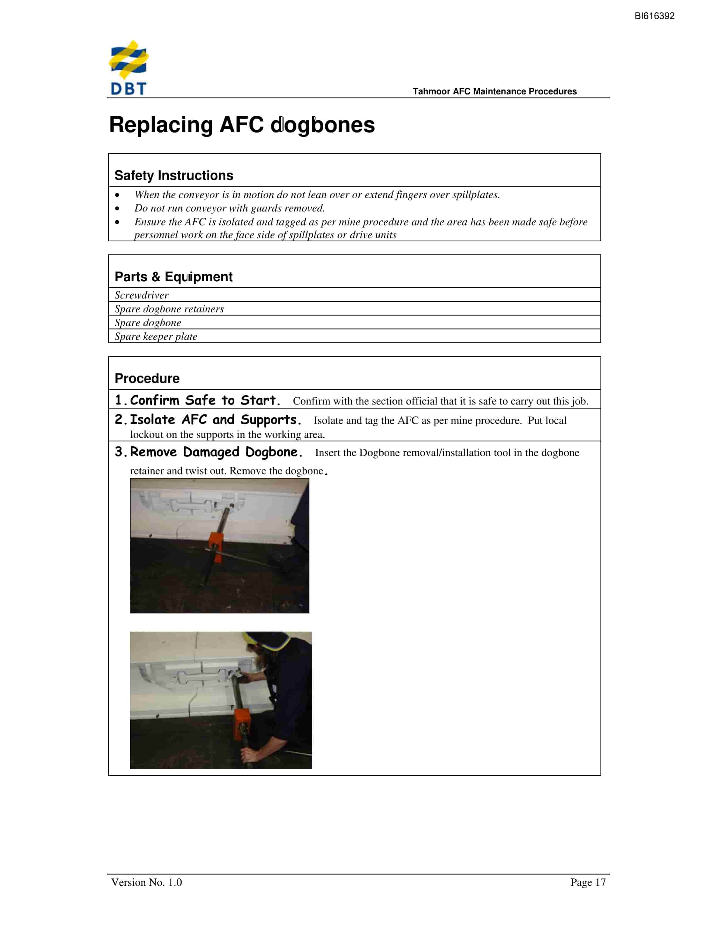 Bucyrus AFC Maintenance Procedures Technical Manual BI616392-4