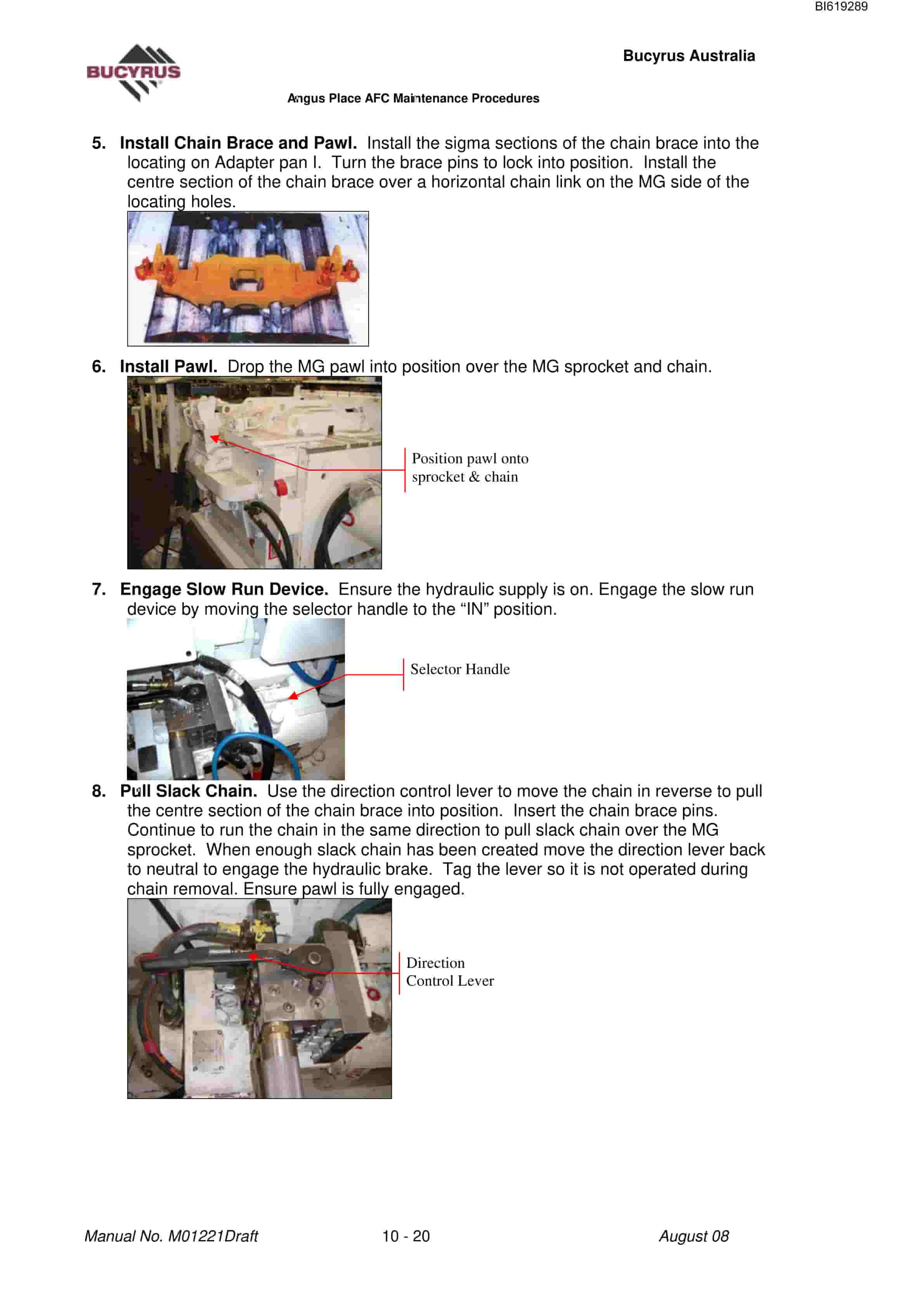 Bucyrus AFC Maintenance Procedures Technical Manual BI619289-2