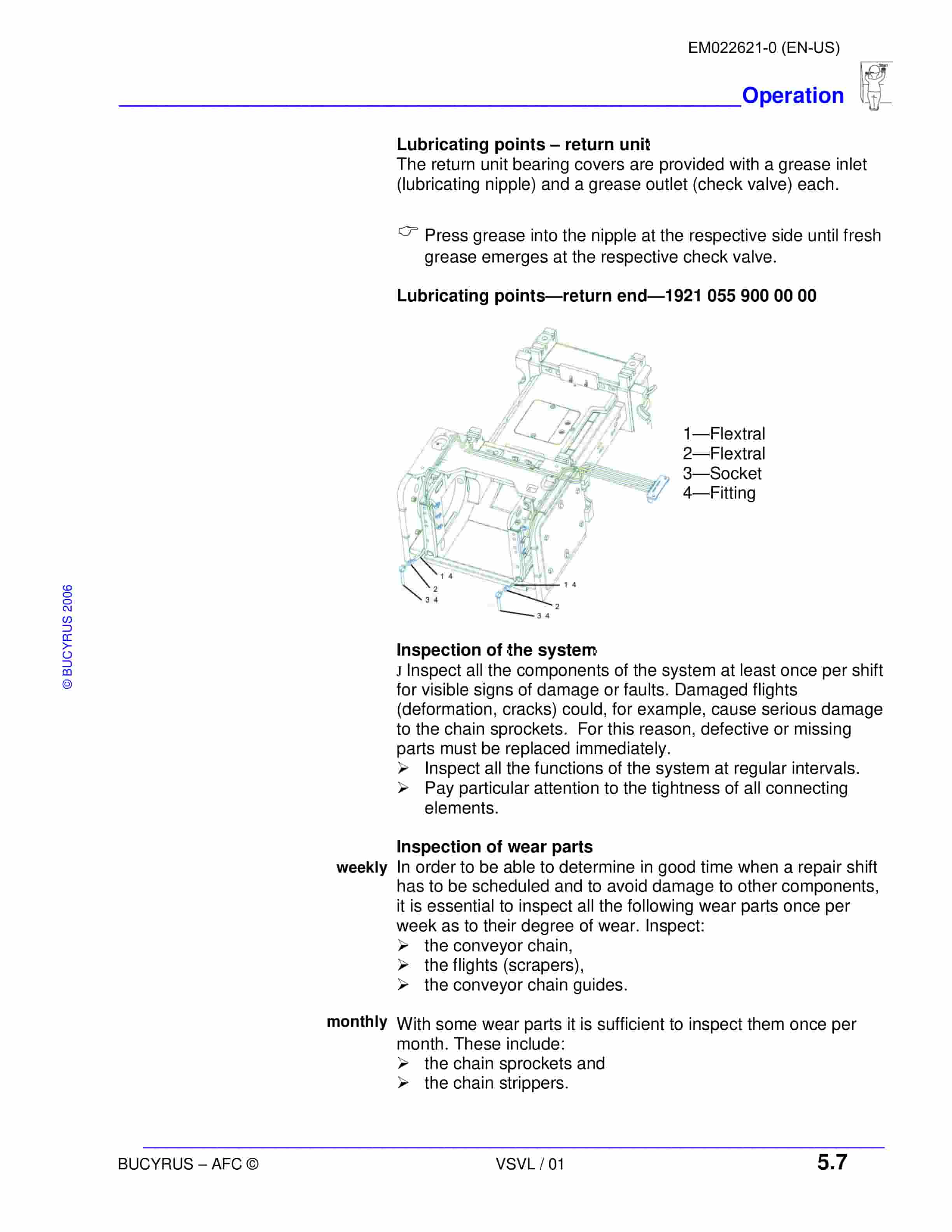 Bucyrus AFC PF-6-1142 ArmOred Face Conveyor Operation Manual EM022621-0-4