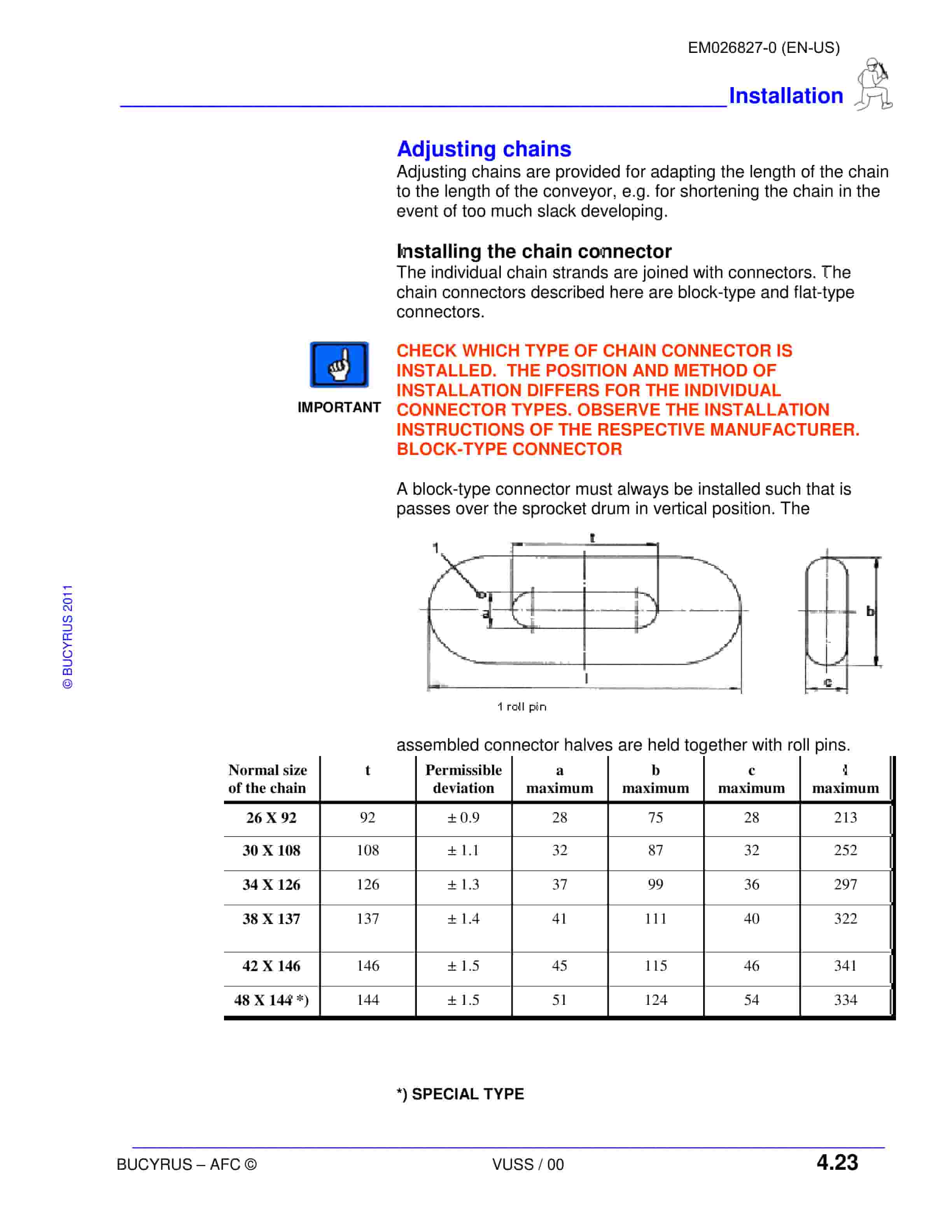 Bucyrus AFC - PF6-1242 Operation Manual EM026827-0-2