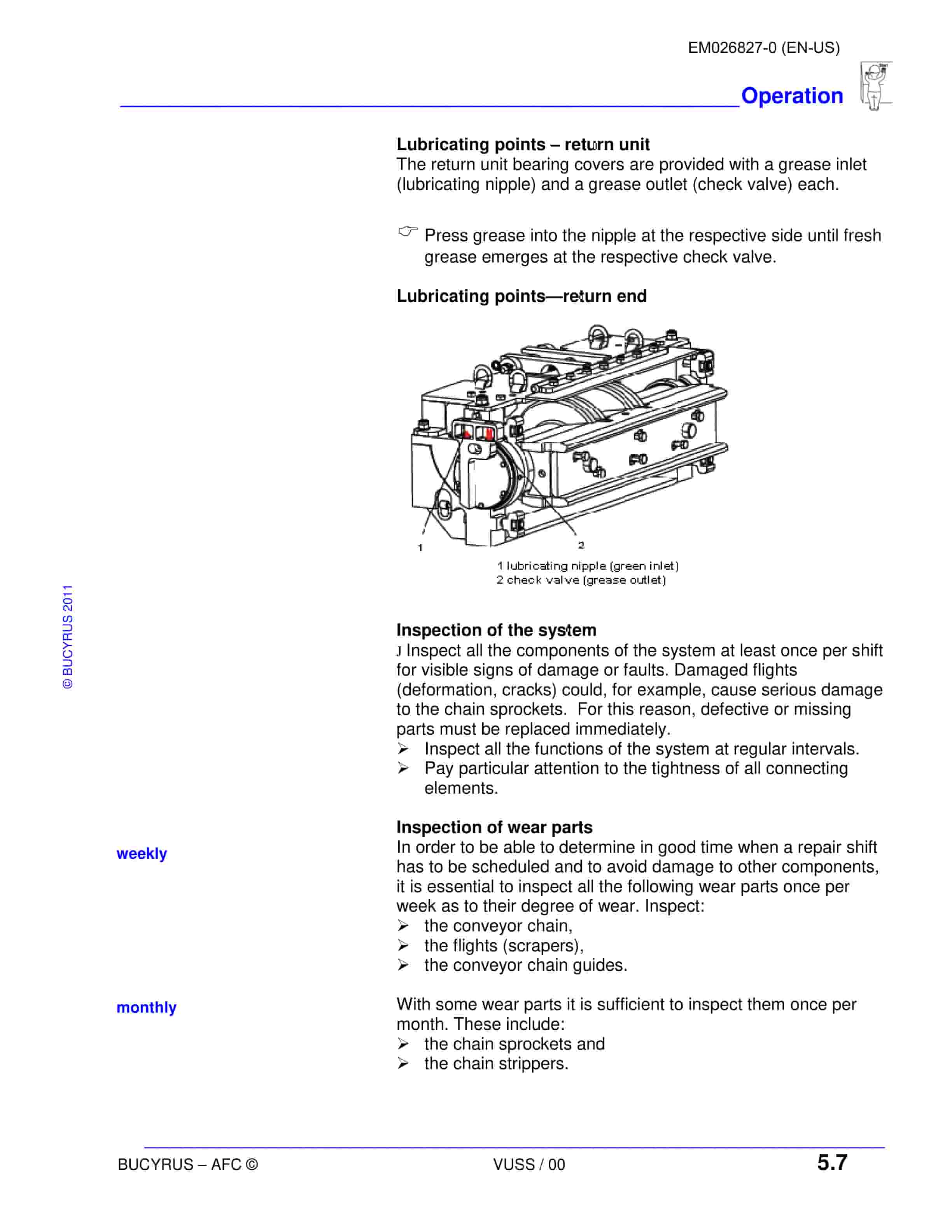 Bucyrus AFC - PF6-1242 Operation Manual EM026827-0-5