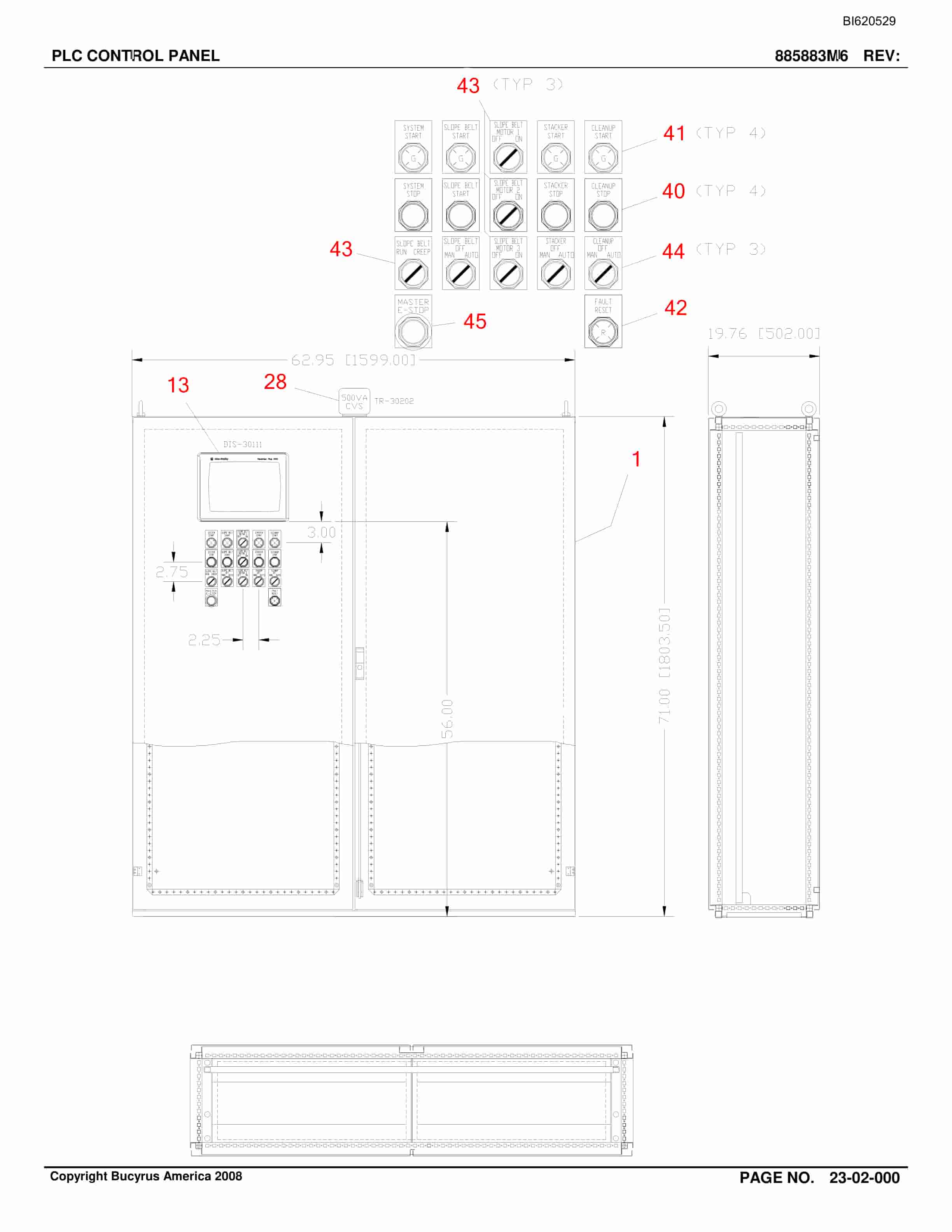 Bucyrus Alpha Natural Resources Parts And Service Manual BI620529-2